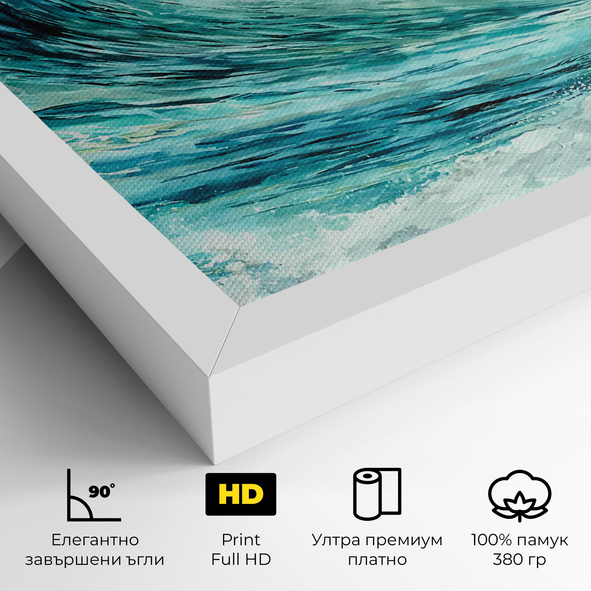 Картина на платно Sea Watercolor mockup 4