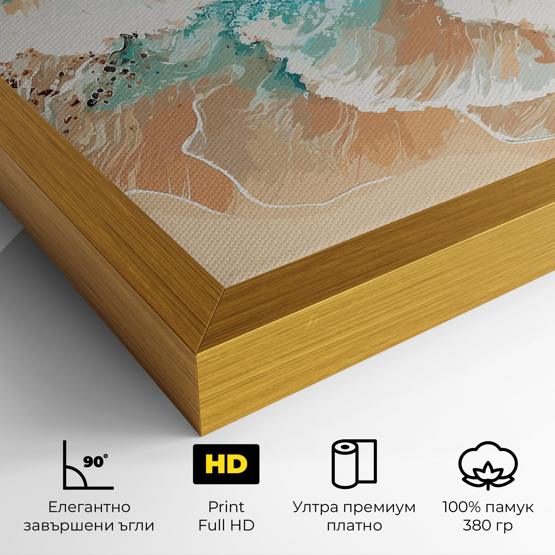 Картина на платно Artistic Waves mockup 4