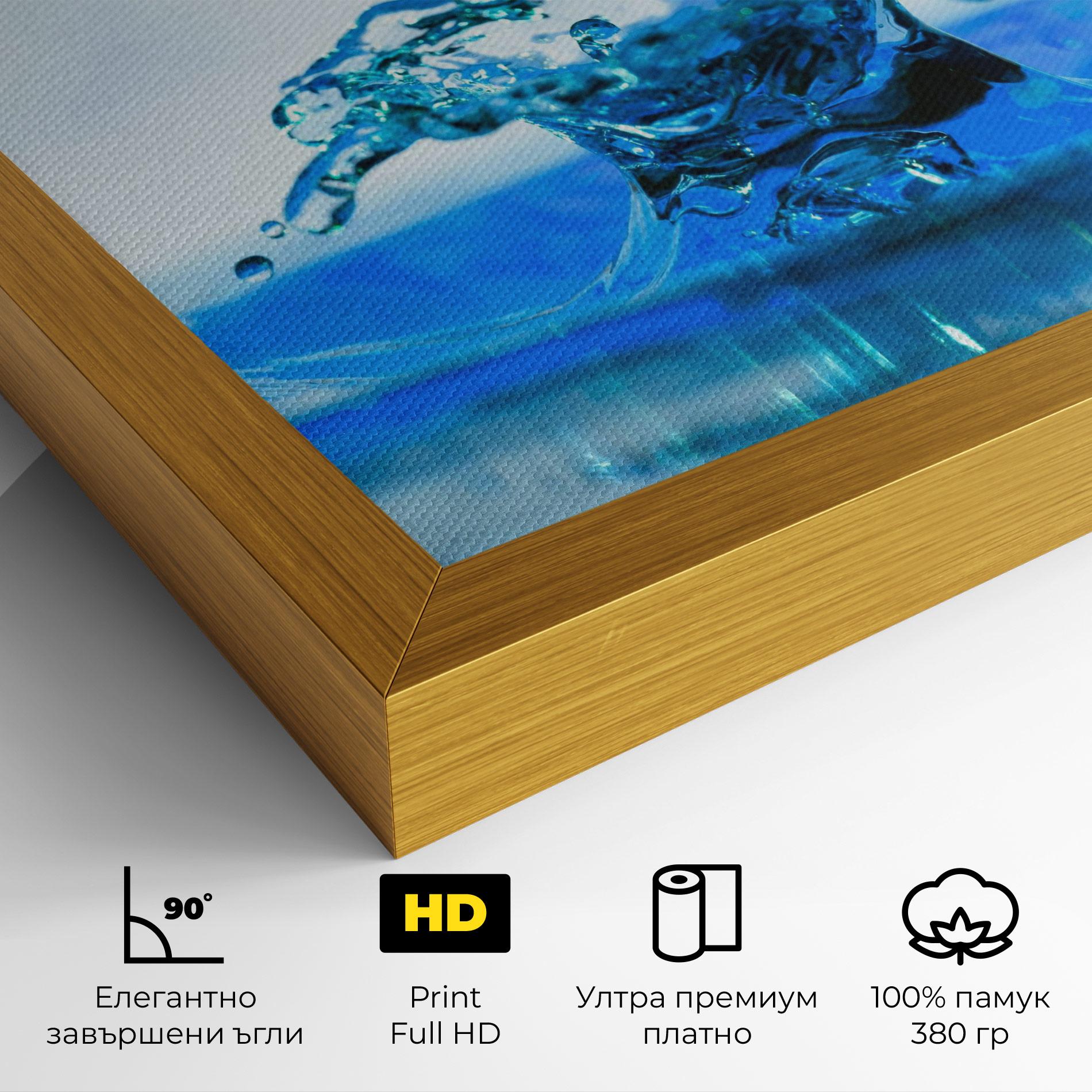Картина на платно Blue Water Splash mockup 4