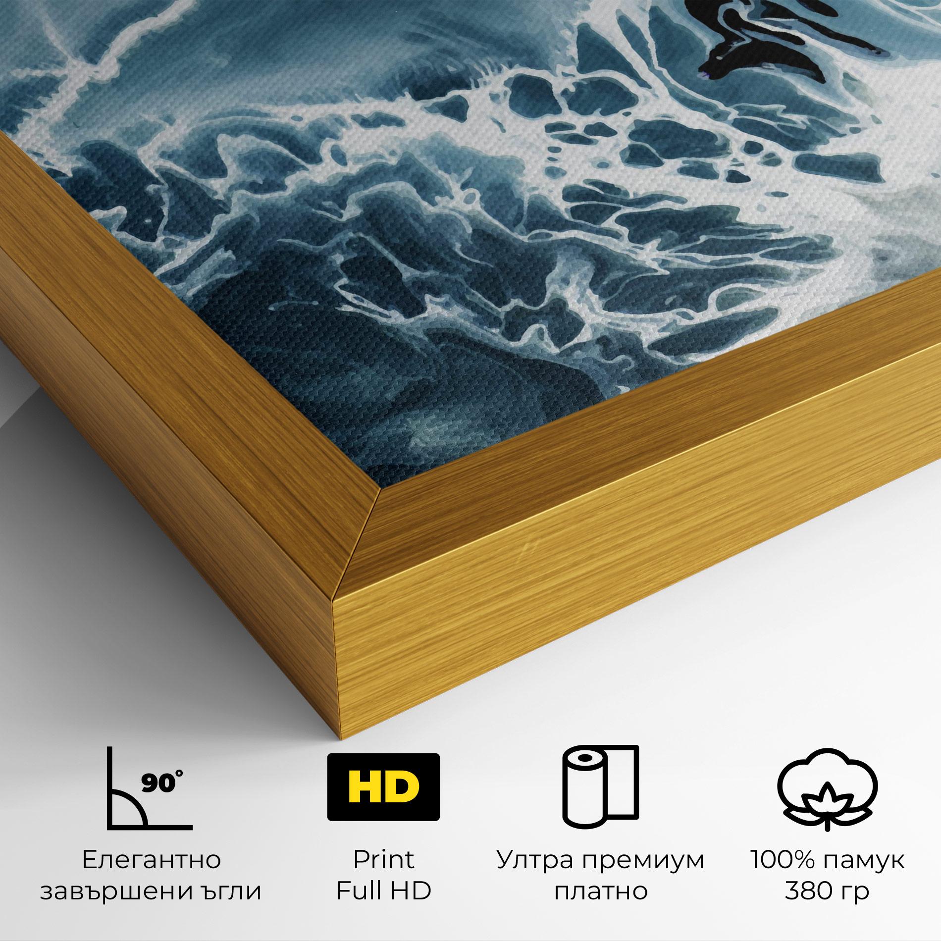 Картина на платно Light Blue Ocean mockup 4