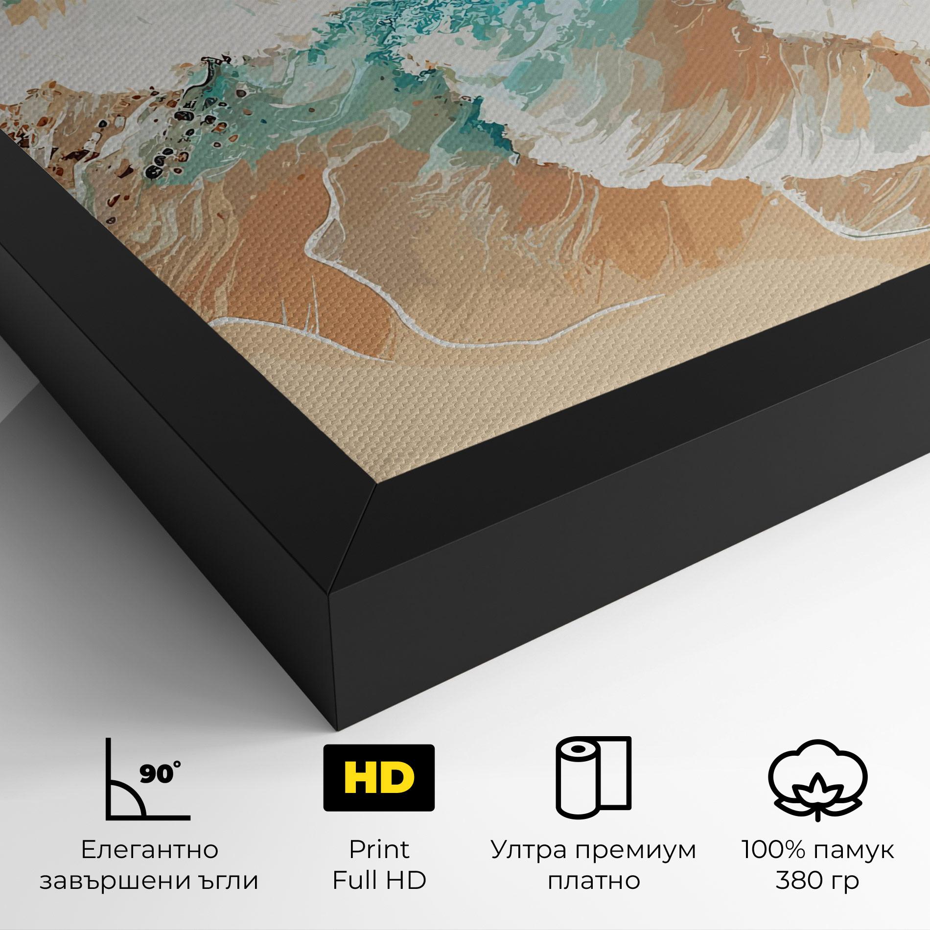 Картина на платно Artistic Waves mockup 4