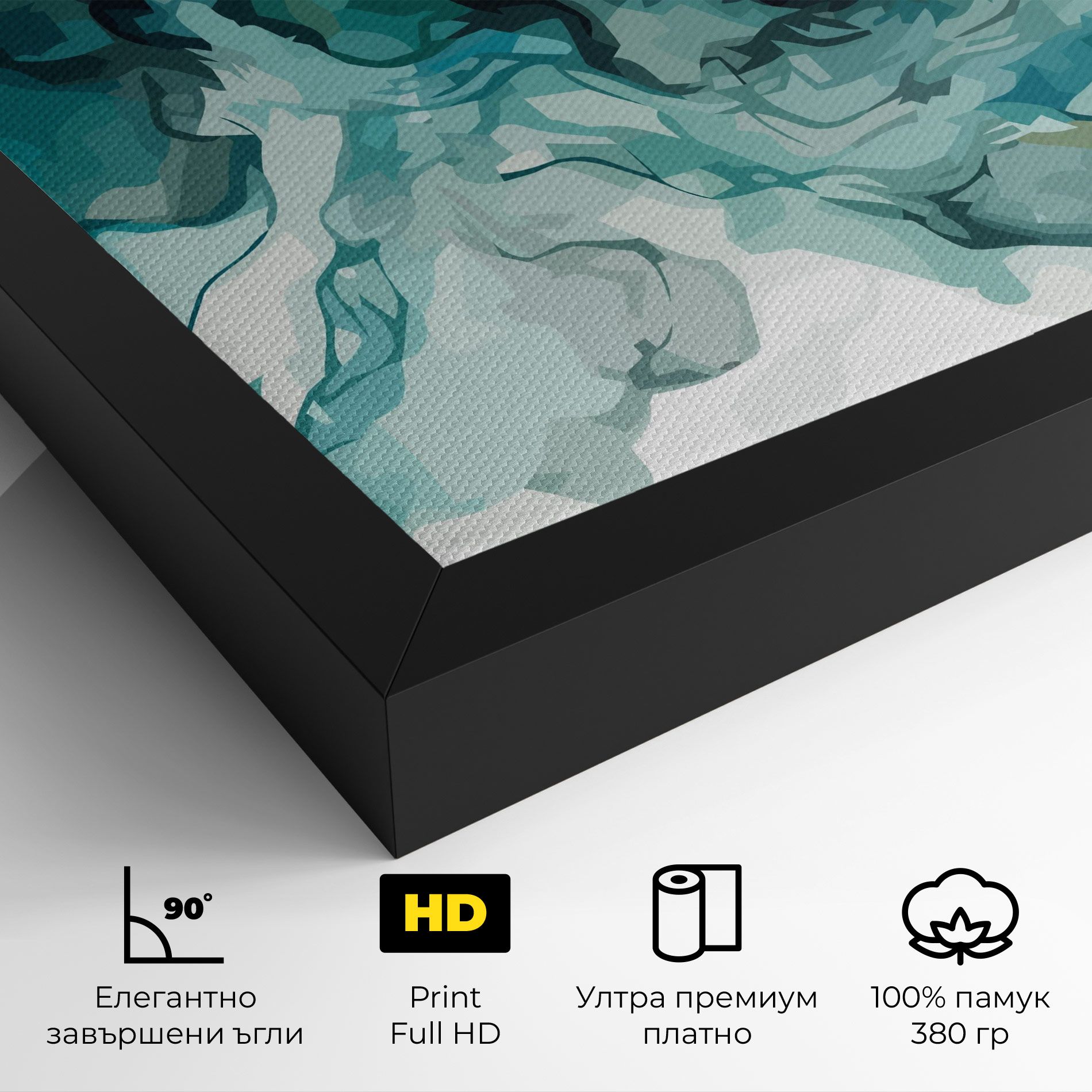 Blue Yellow Art mockup 4