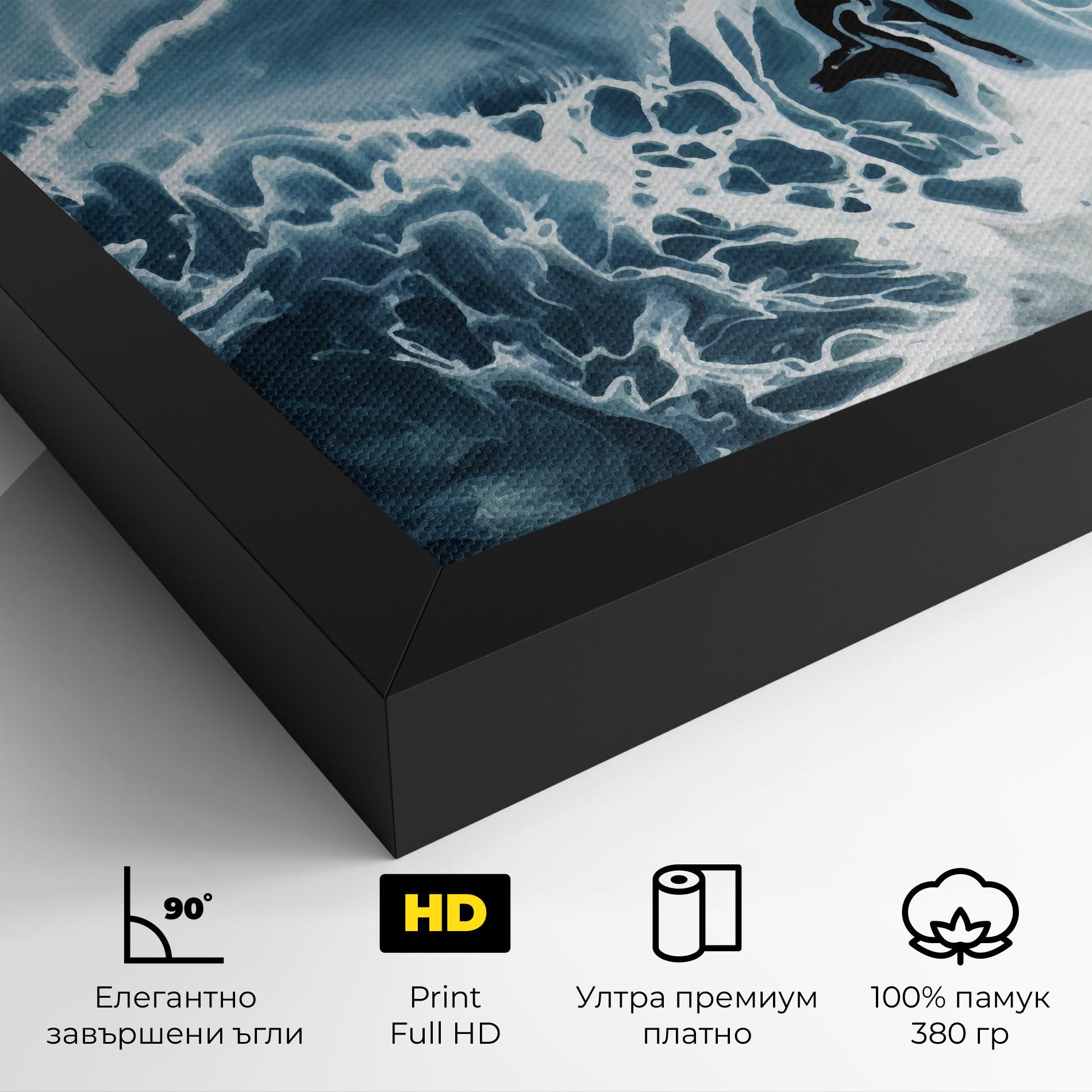 Картина на платно Light Blue Ocean mockup 4