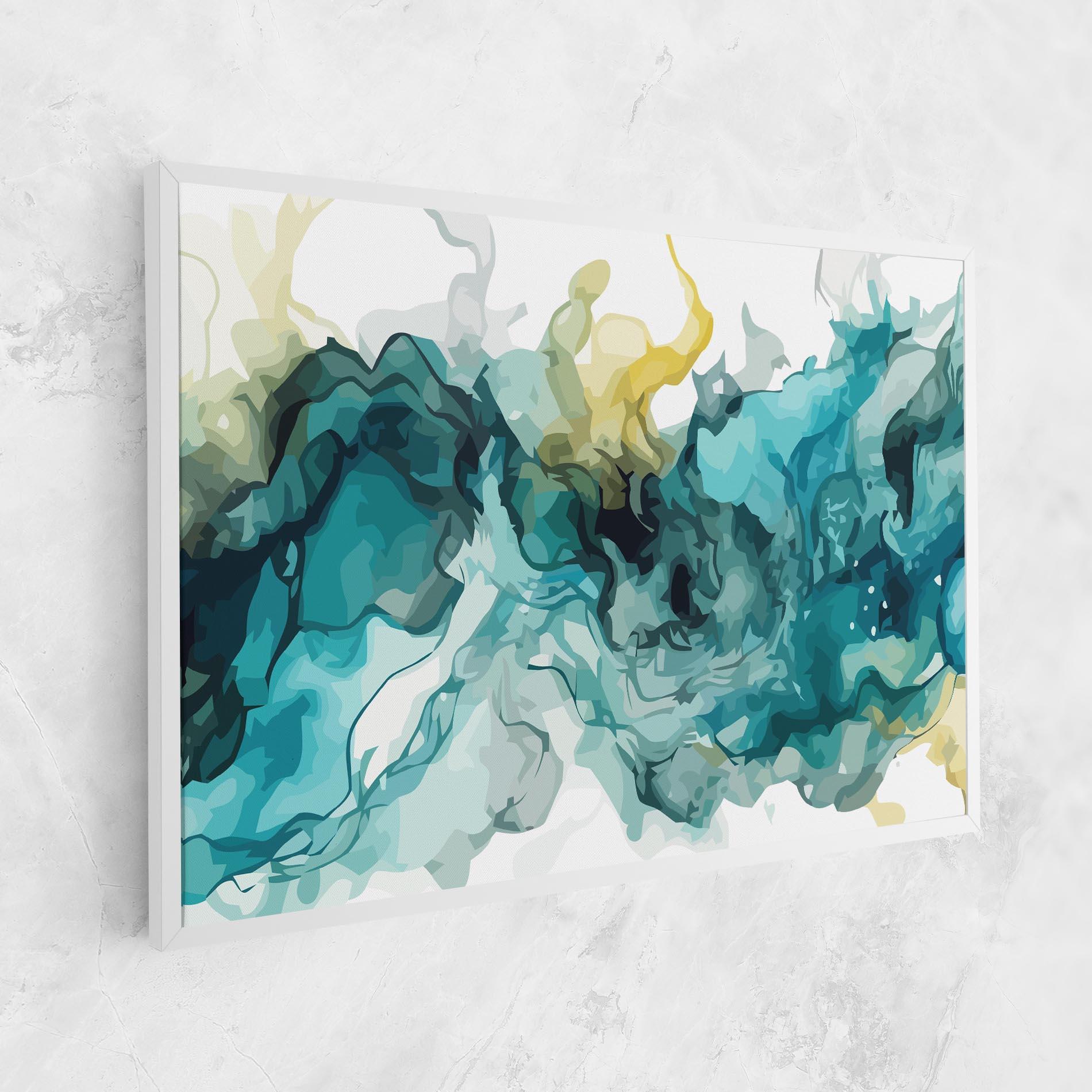 Картина на платно Blue Yellow Art mockup 1