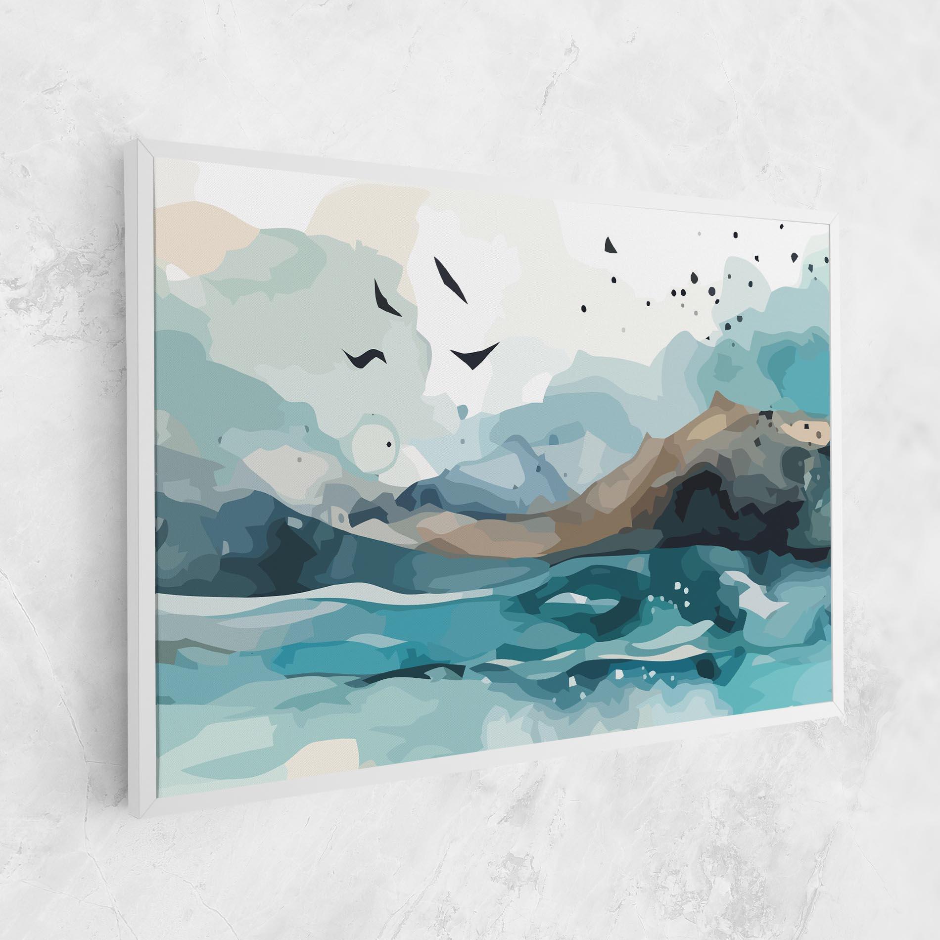Картина на платно Water Birds mockup 1