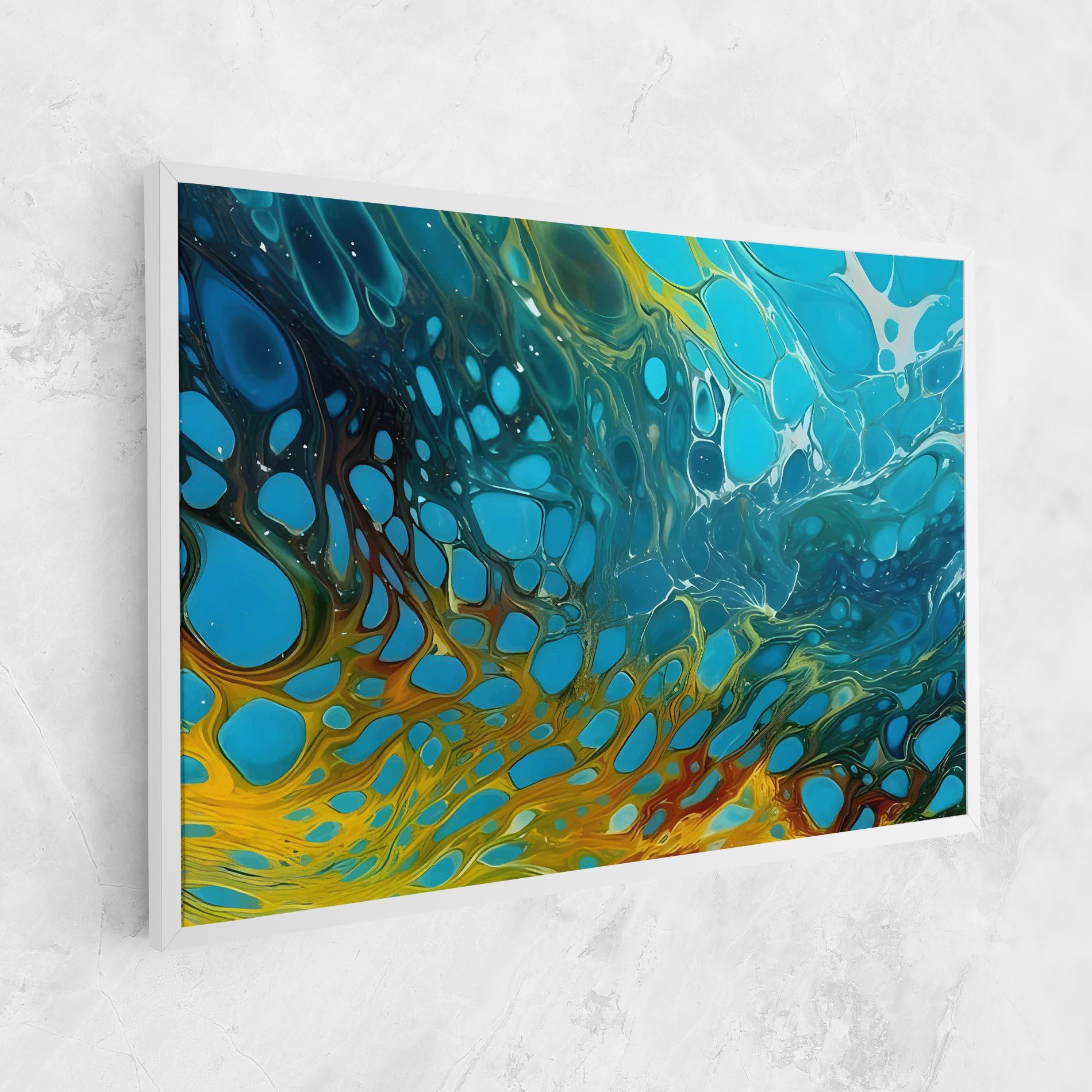 Картина на платно Yellow Green Ocean mockup 1