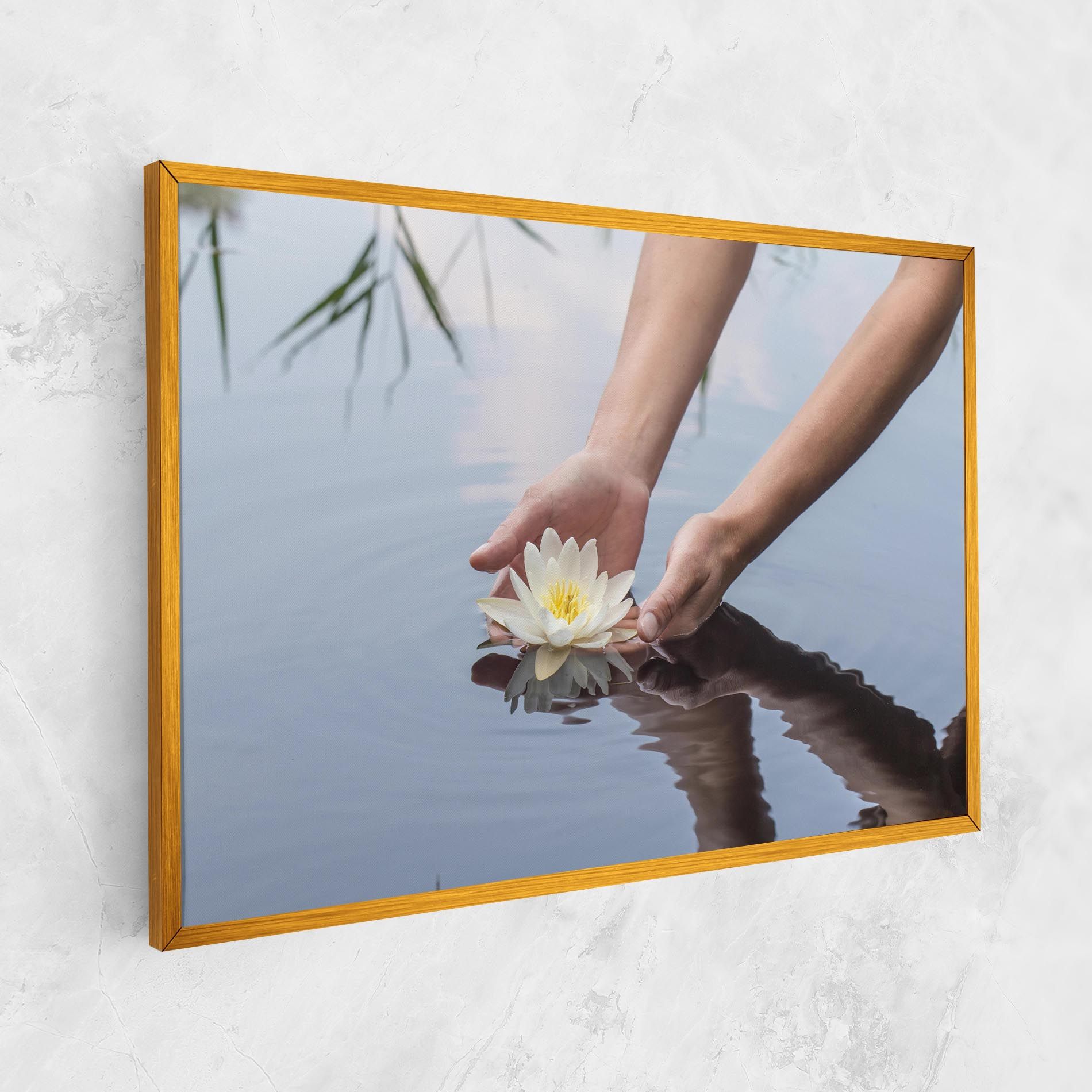 Holding Lake Flower mockup 1