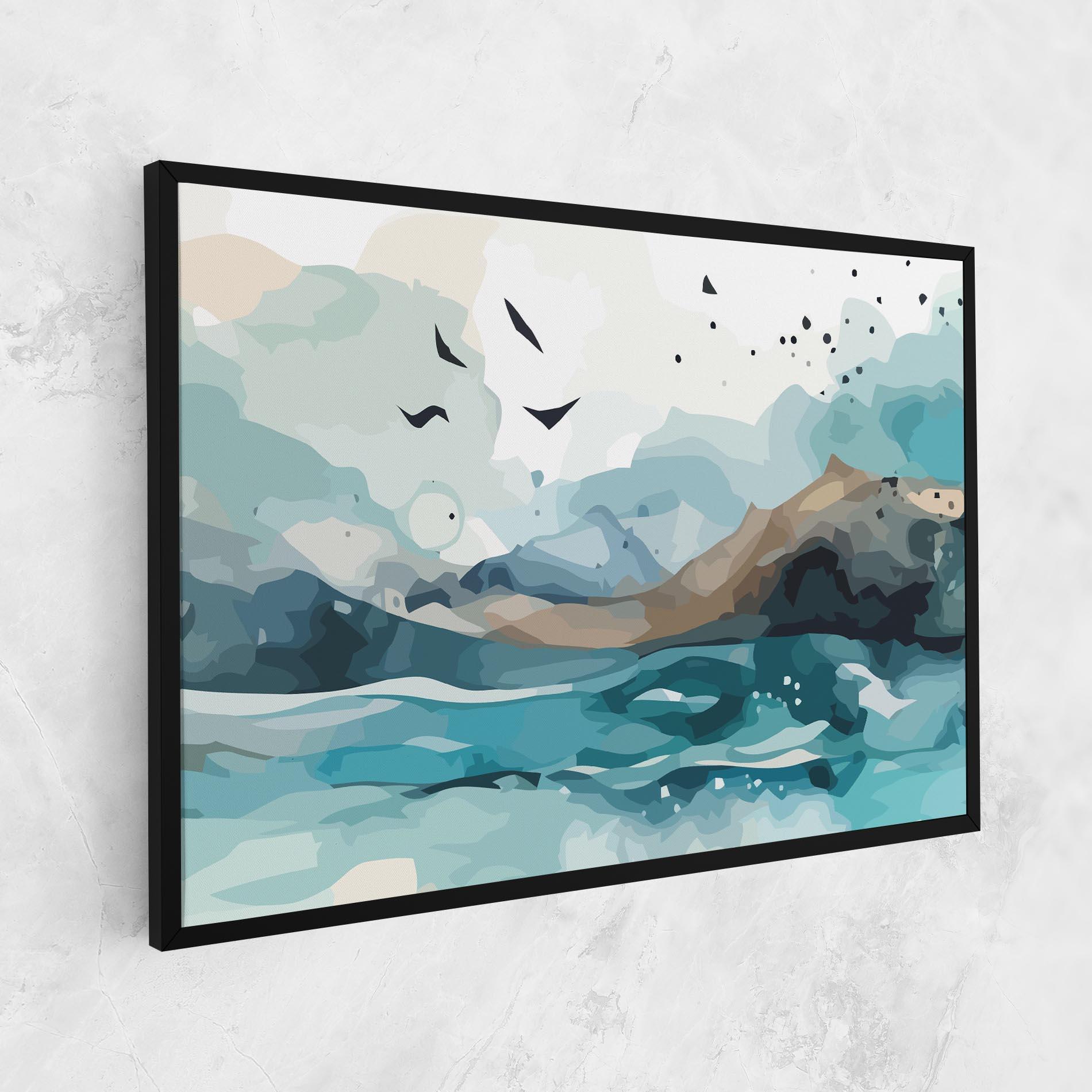 Картина на платно Water Birds mockup 1