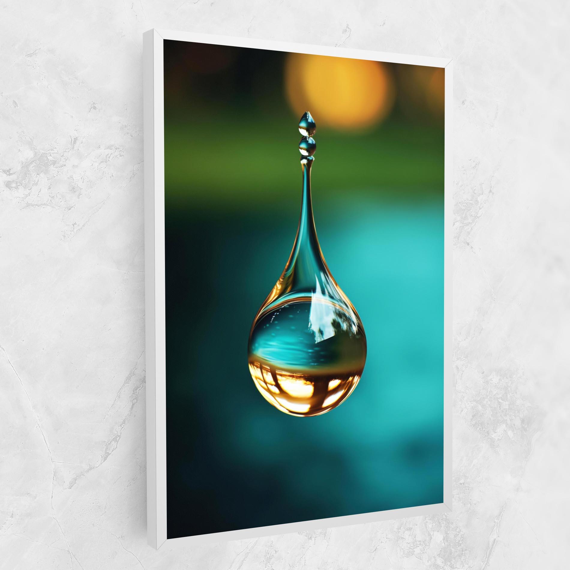 Картина на платно Big Green Drop mockup 1