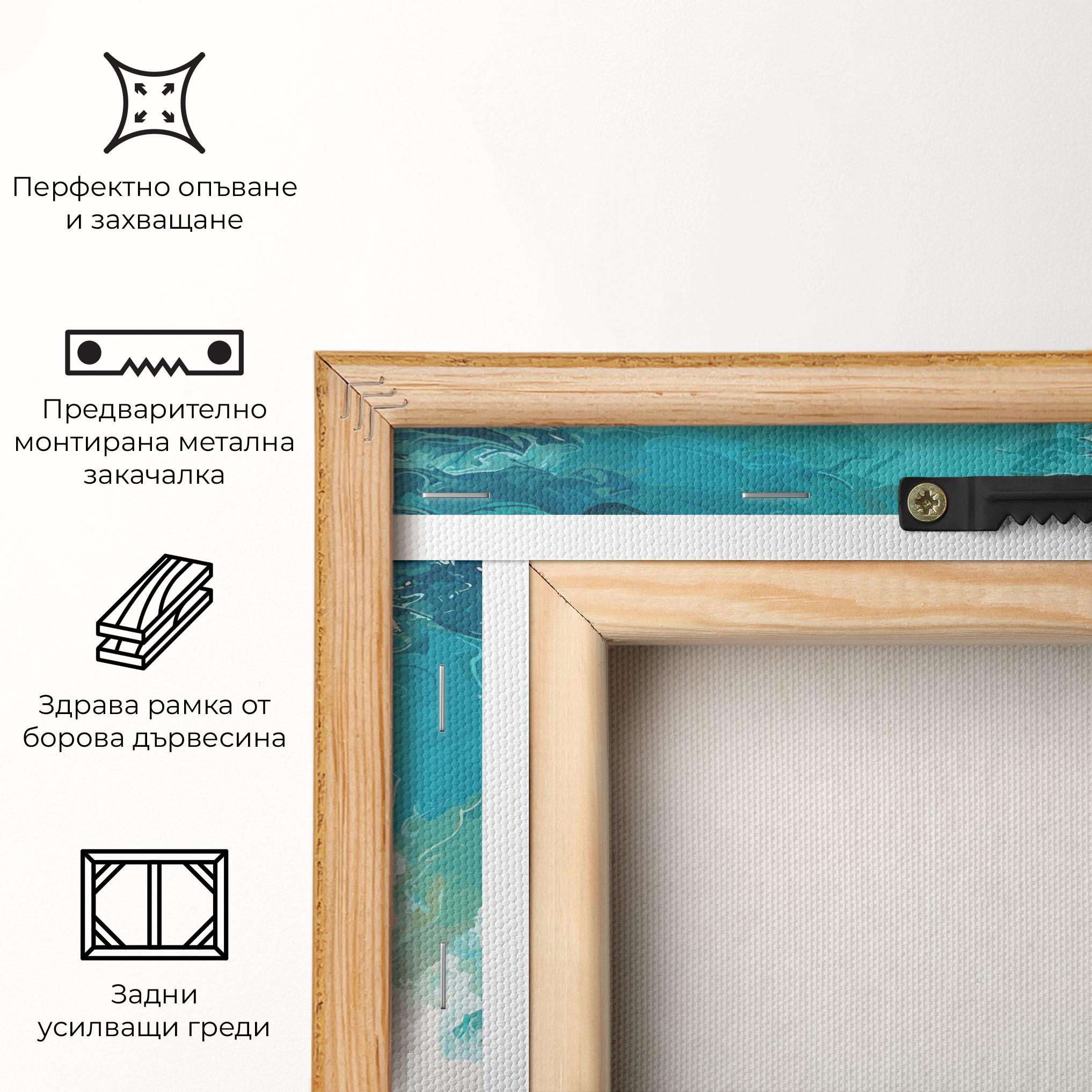 Картина на платно Artistic Waves mockup 5