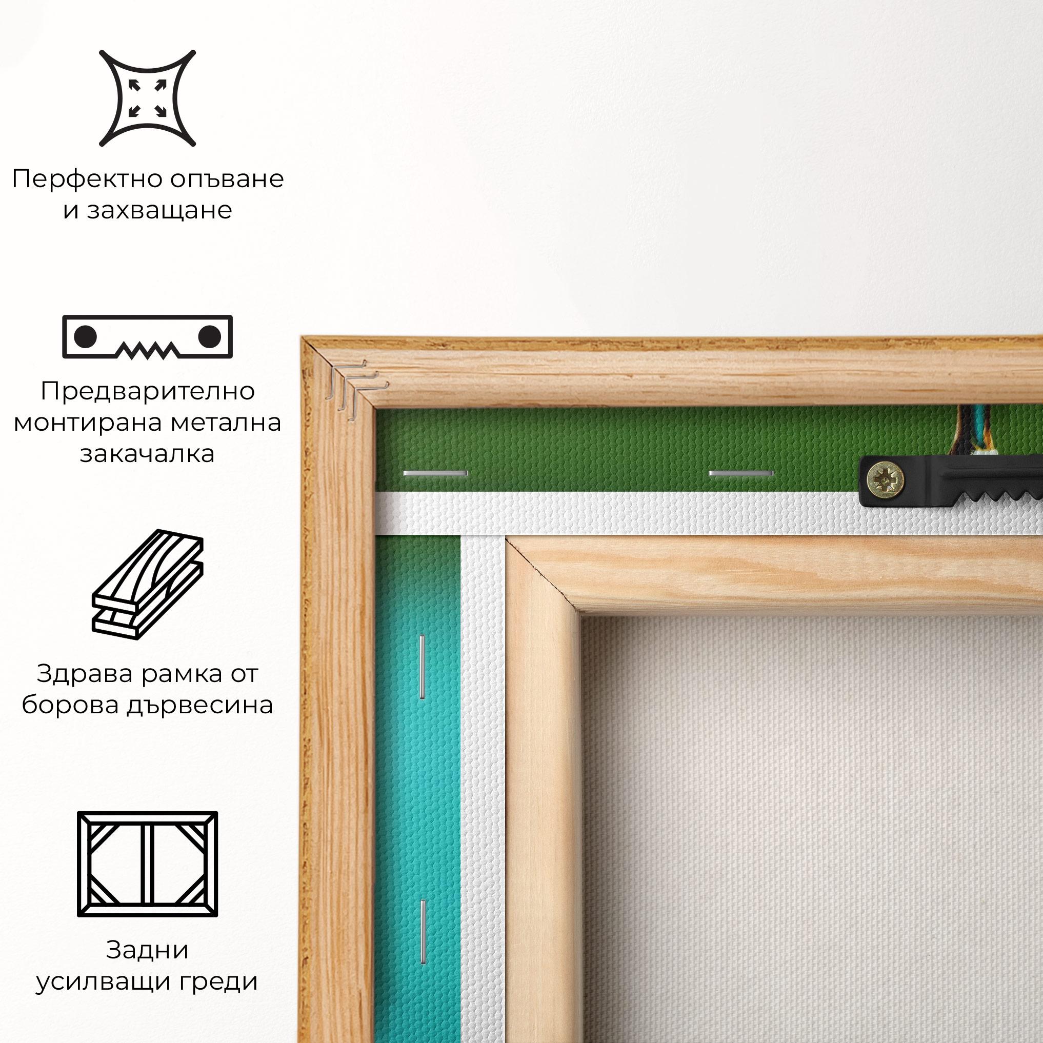 Картина на платно Big Green Drop mockup 5