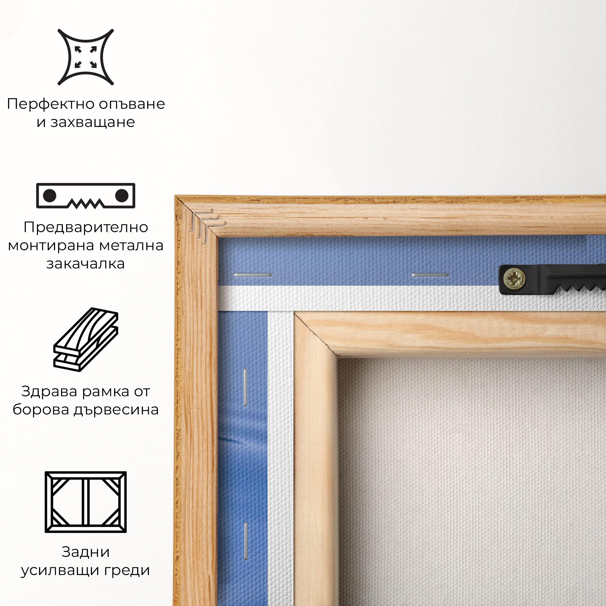 Картина на платно Frozen Drops mockup 5