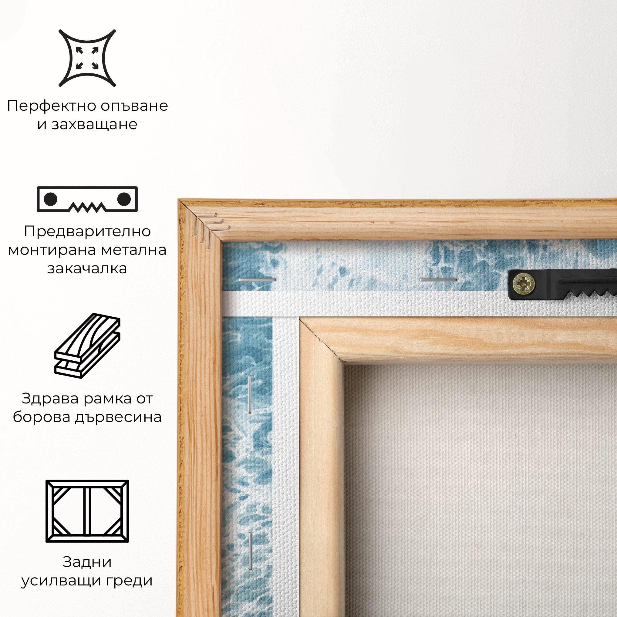 Картина на платно Light Blue Ocean mockup 5