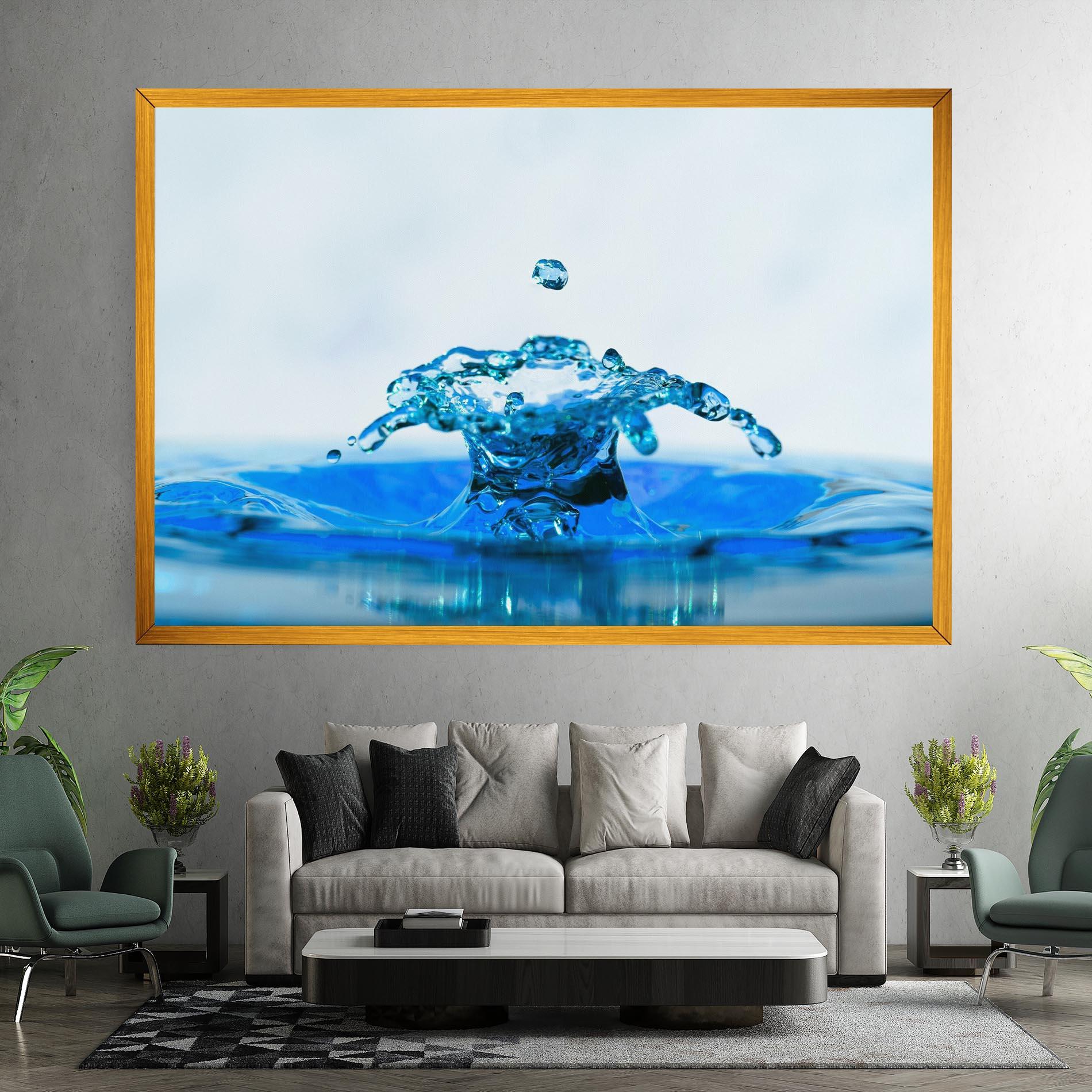 Картина на платно Blue Water Splash mockup 7