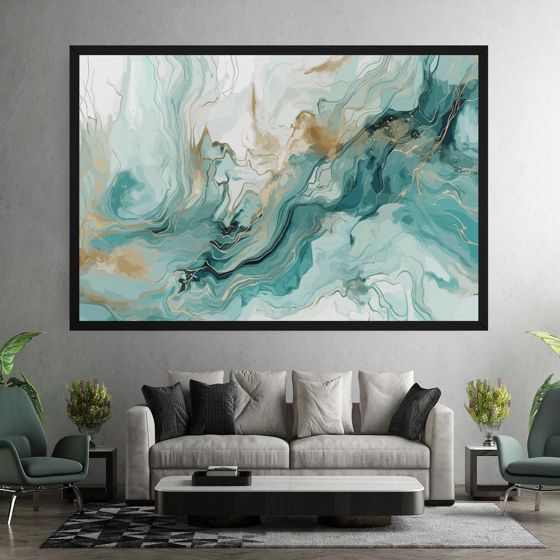 Green Gold Water mockup 7