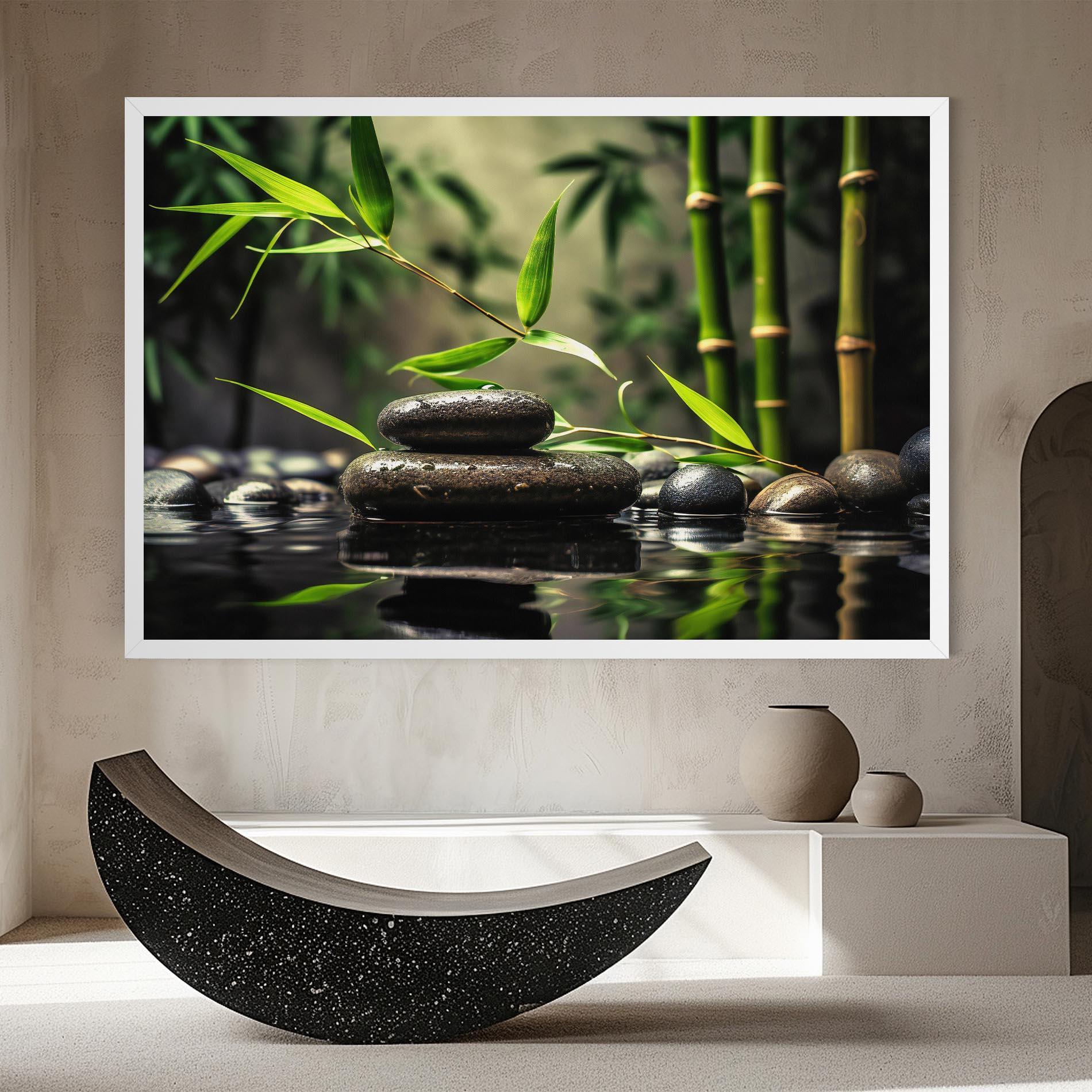 Картина на платно Bamboo Plant Water mockup 8