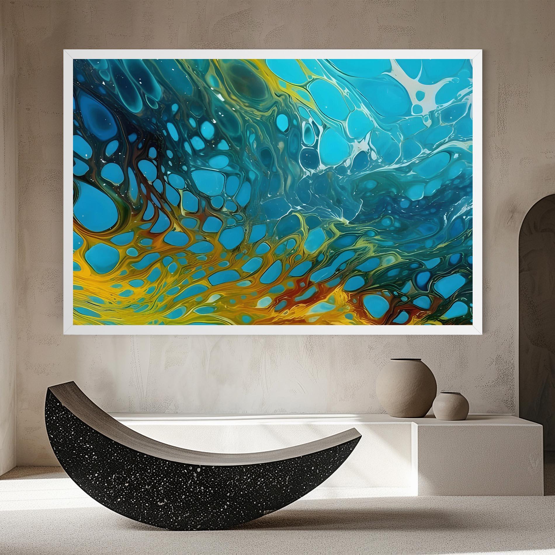 Картина на платно Yellow Green Ocean mockup 8