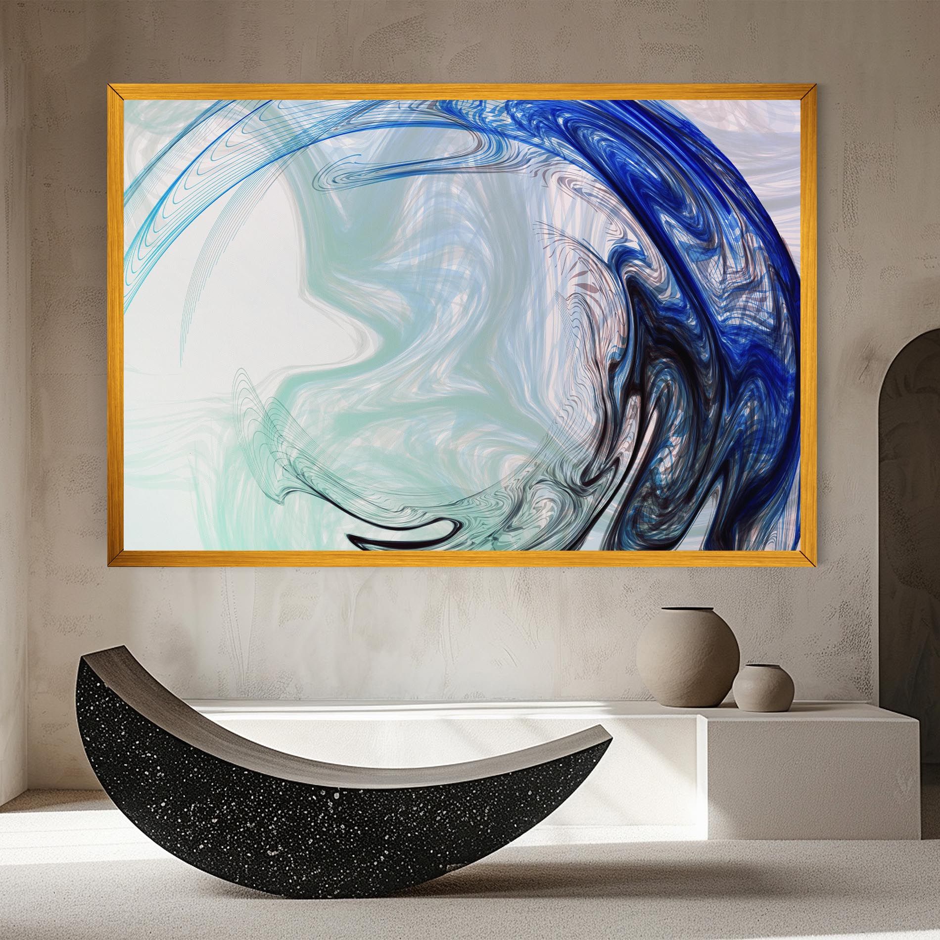 Blue Black Art mockup 8