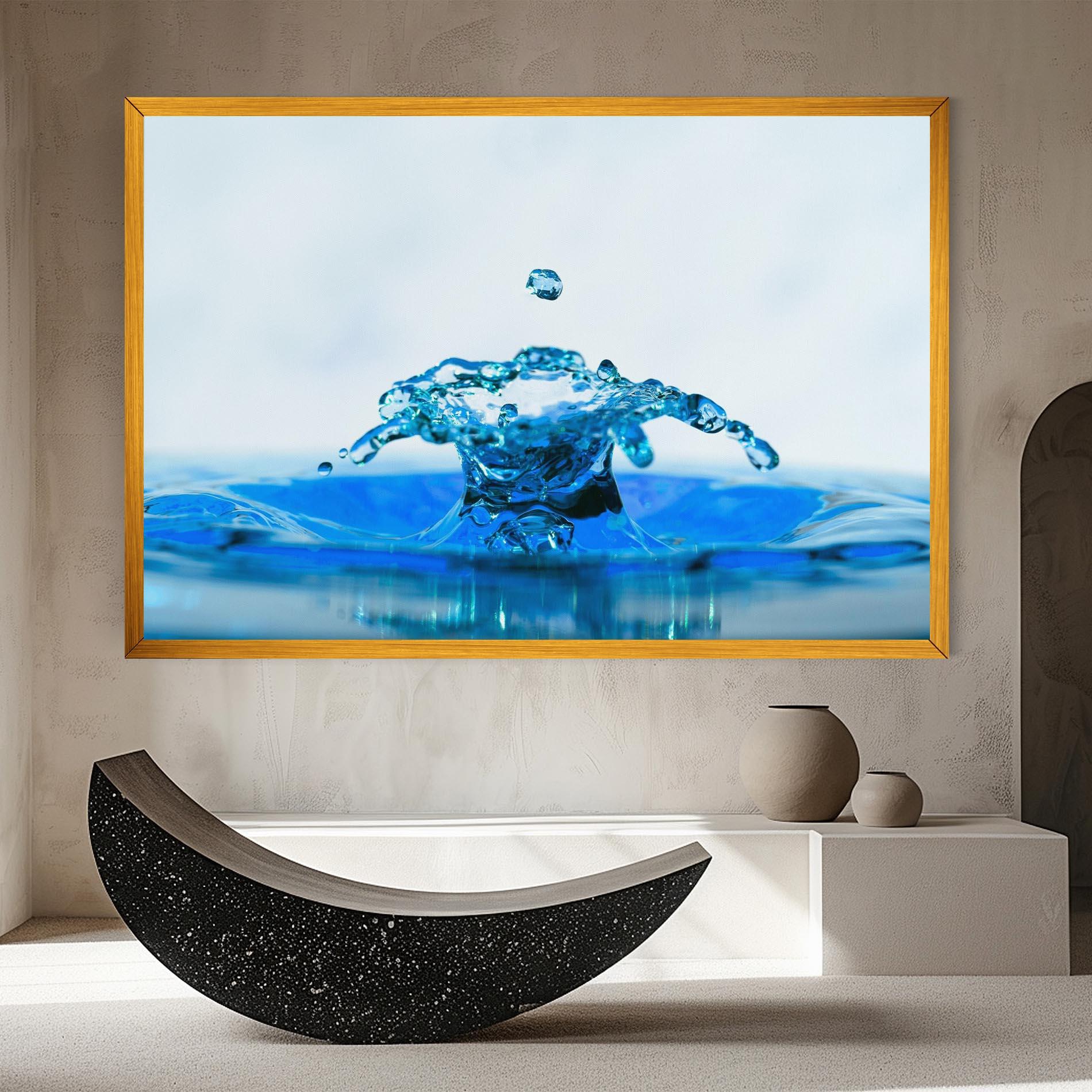 Картина на платно Blue Water Splash mockup 8