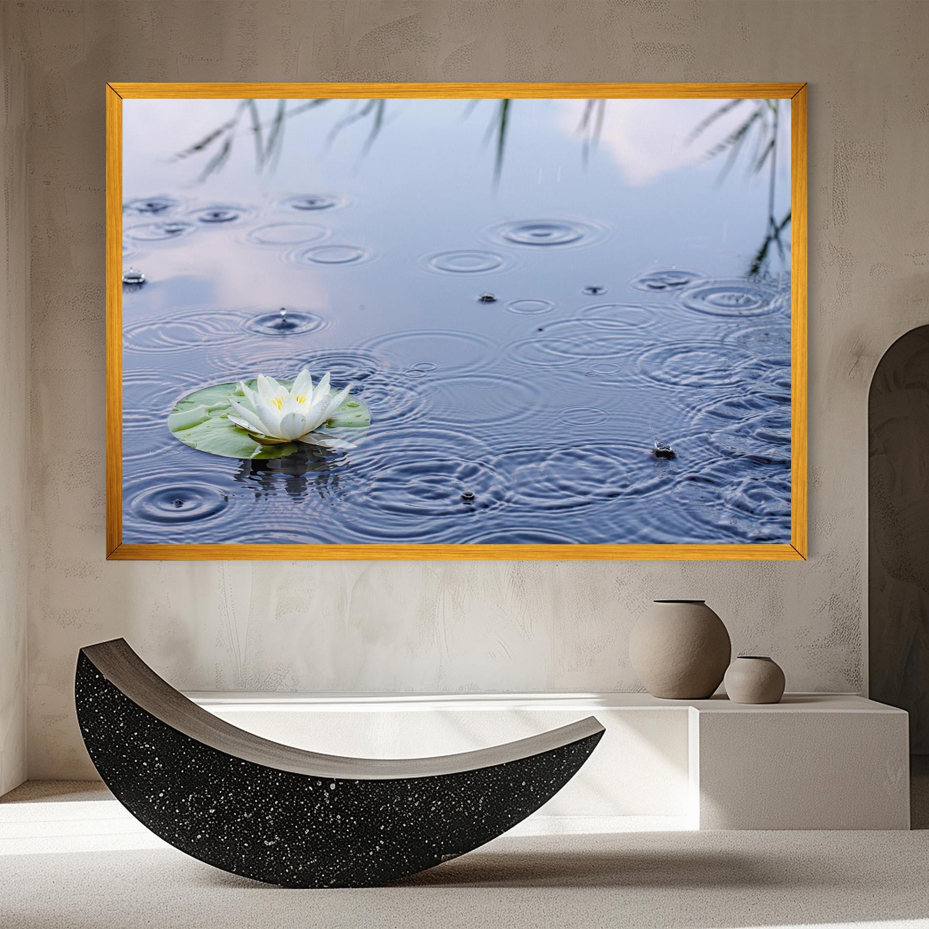 Картина на платно Clear Lake Rain mockup 8