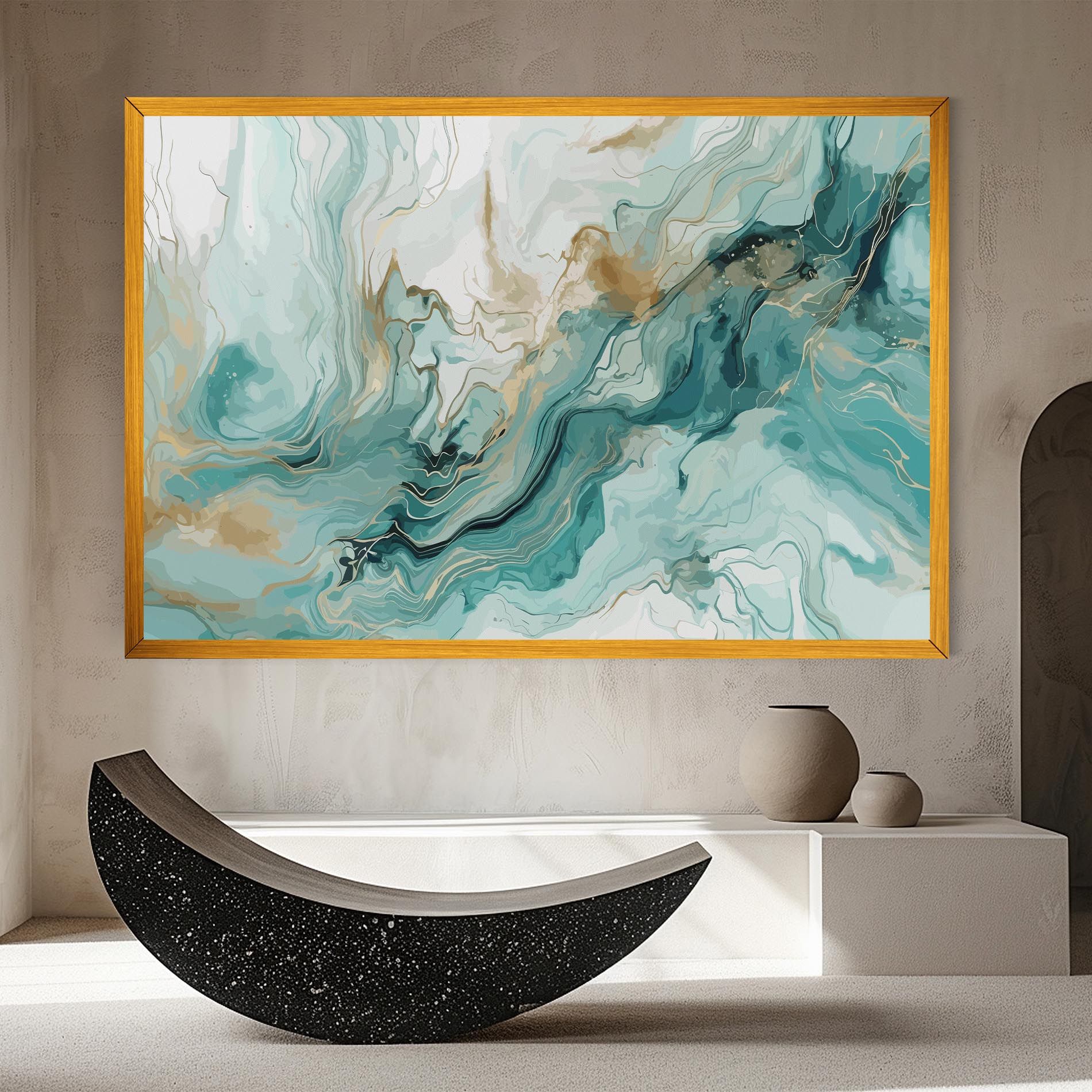 Green Gold Water mockup 8