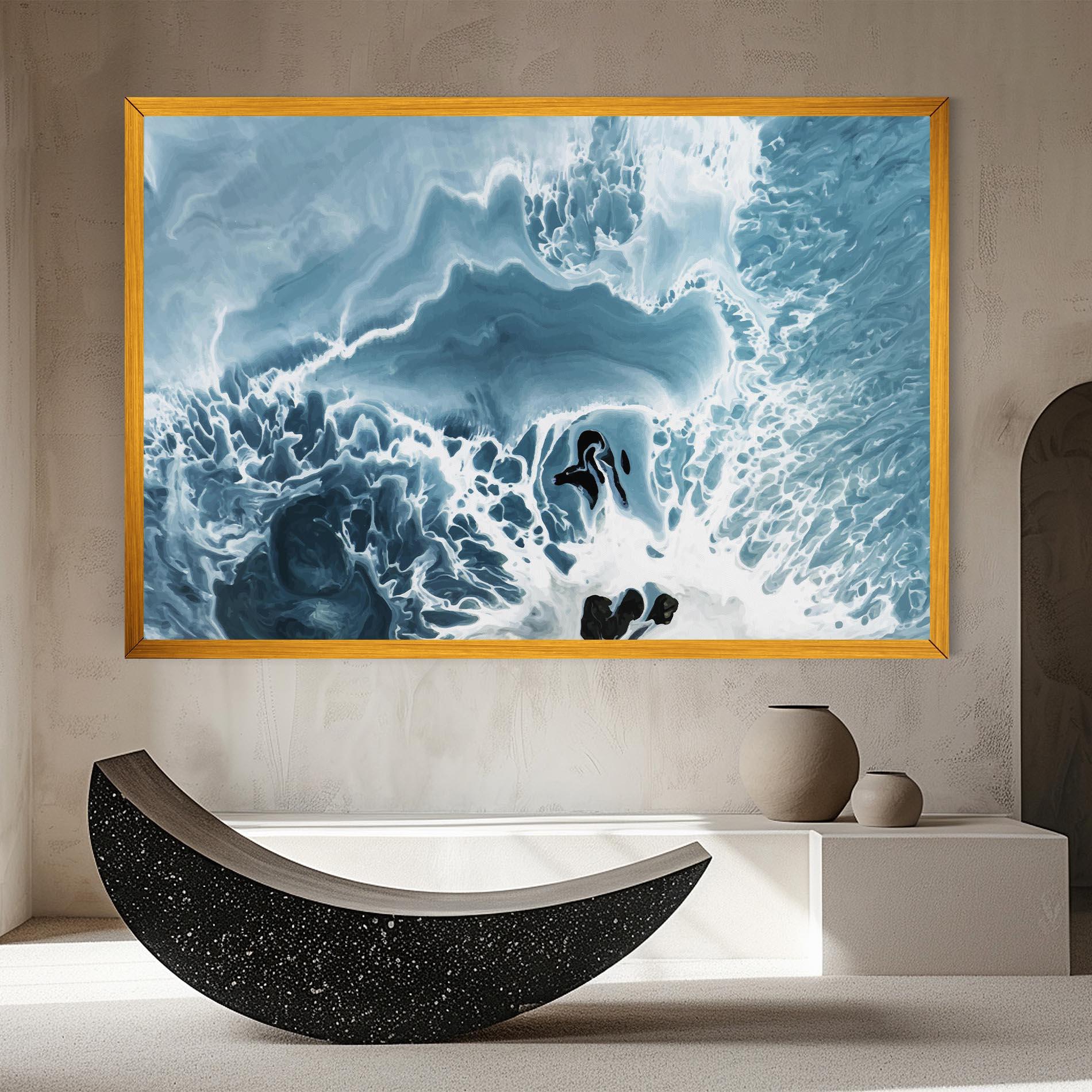 Картина на платно Light Blue Ocean mockup 8