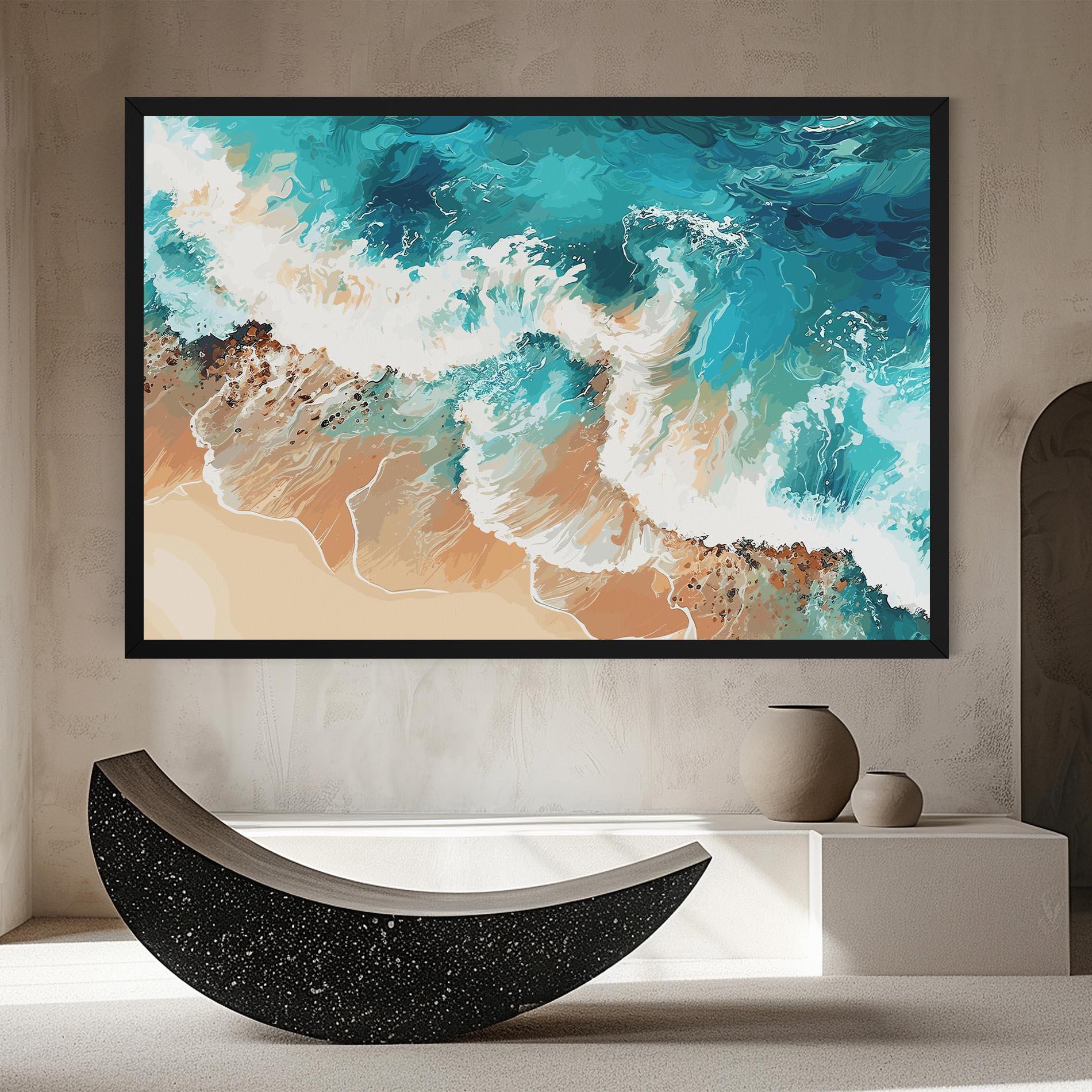 Картина на платно Artistic Waves mockup 8