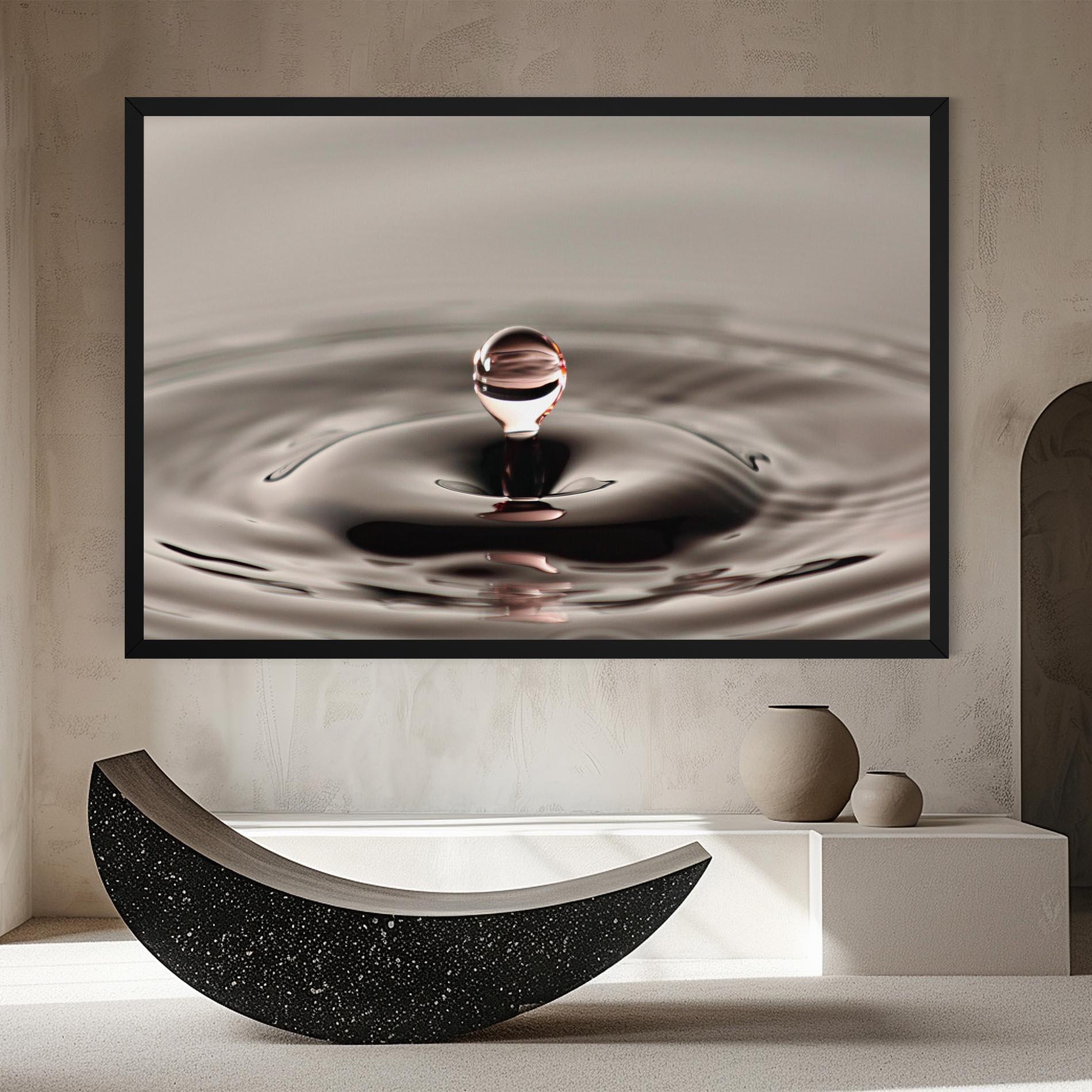 Картина на платно Close Red Water Drop mockup 8