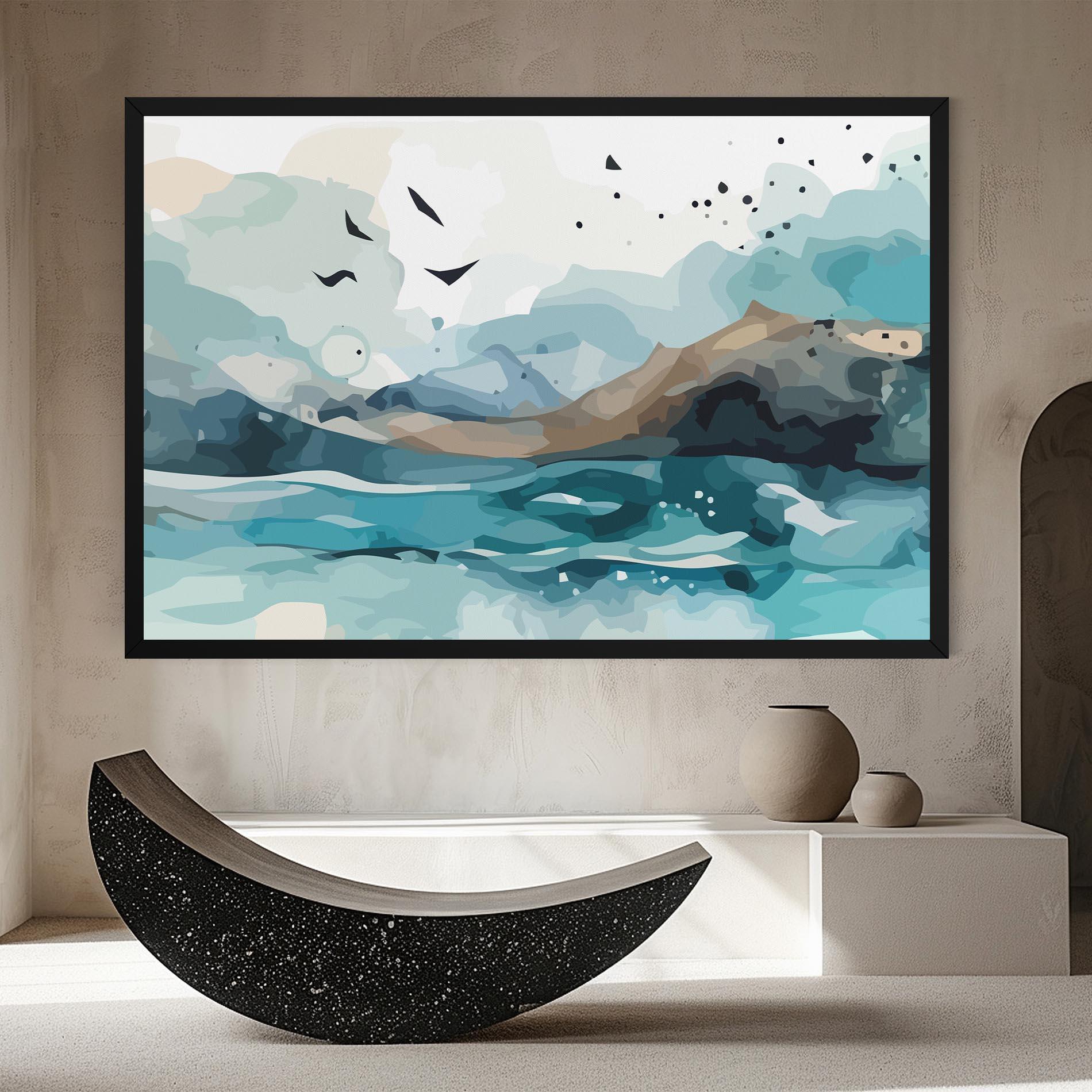 Картина на платно Water Birds mockup 8