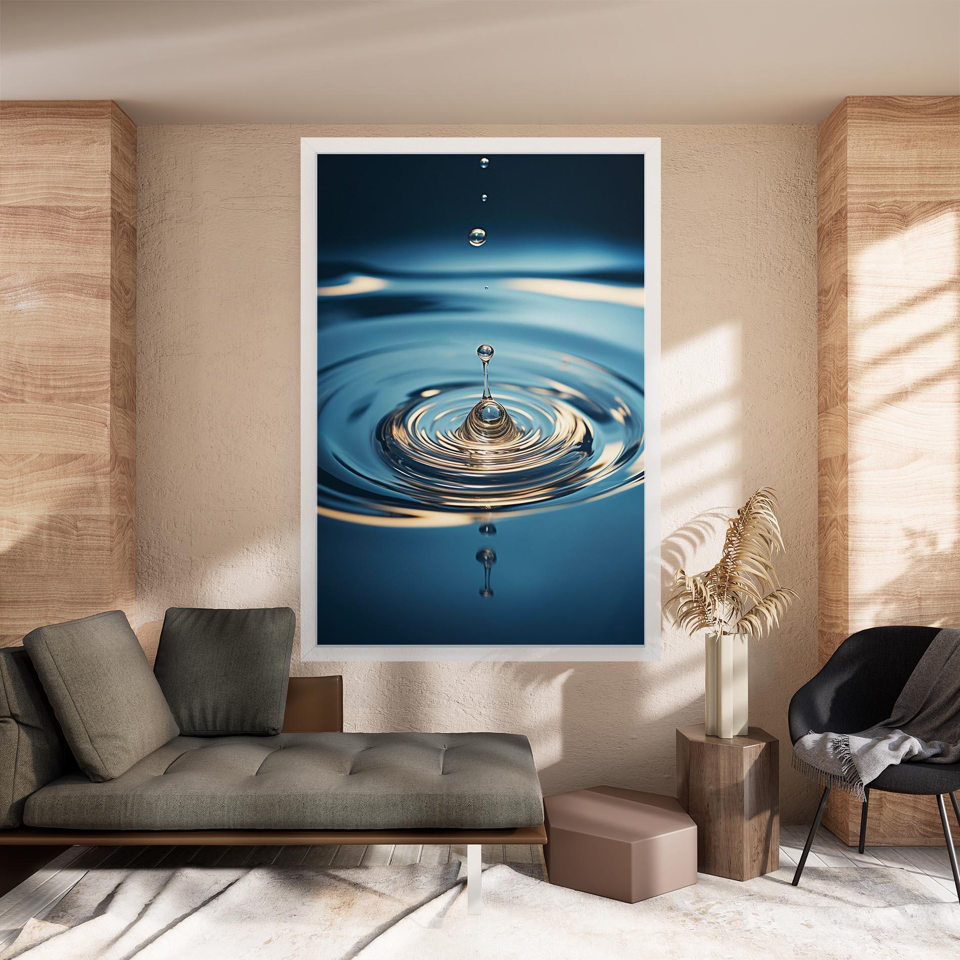 Картина на платно Cream Water Drop mockup 8