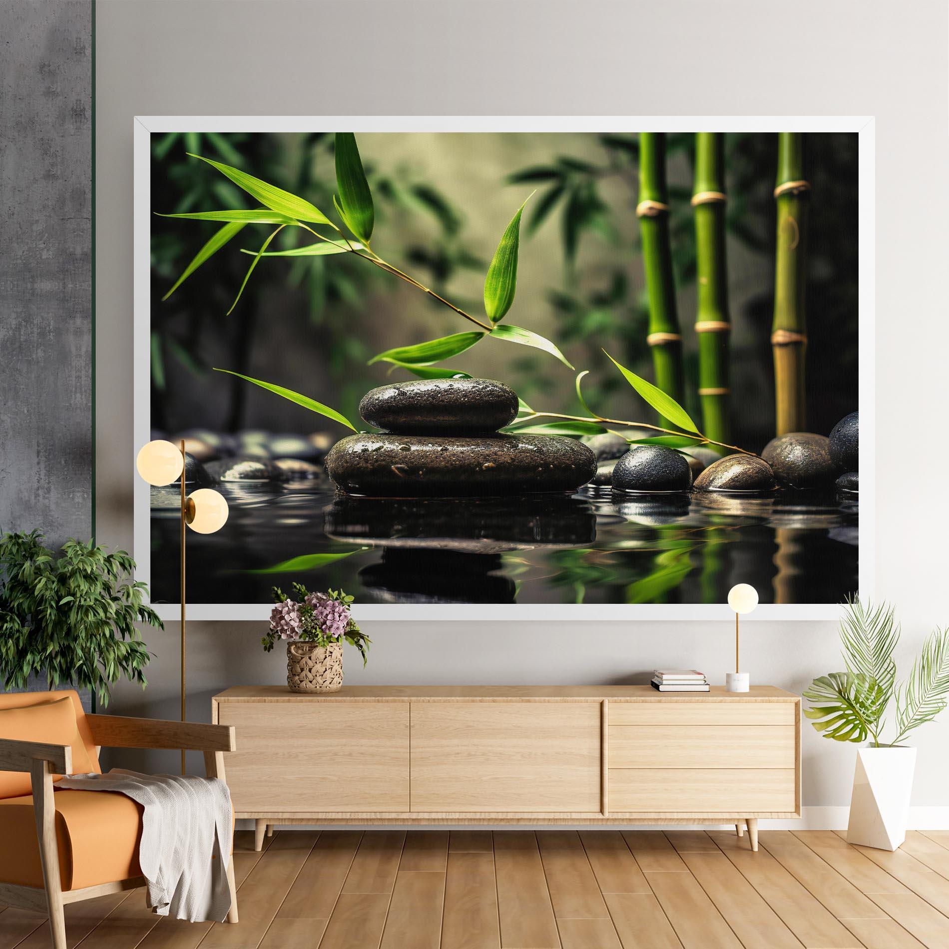 Картина на платно Bamboo Plant Water mockup 9