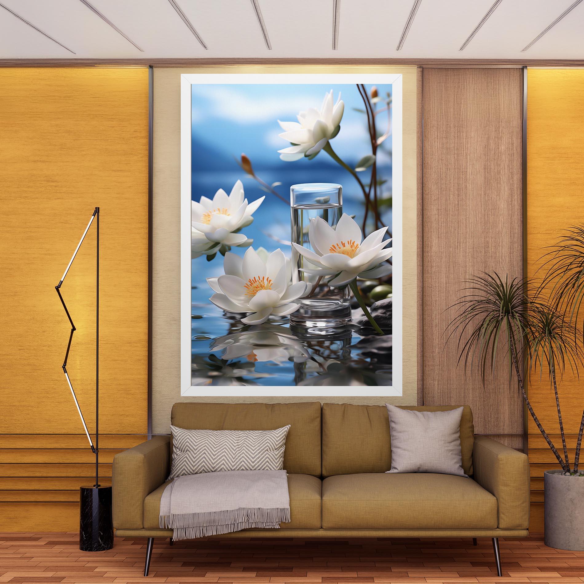 Картина на платно Flower Water Glass mockup 9