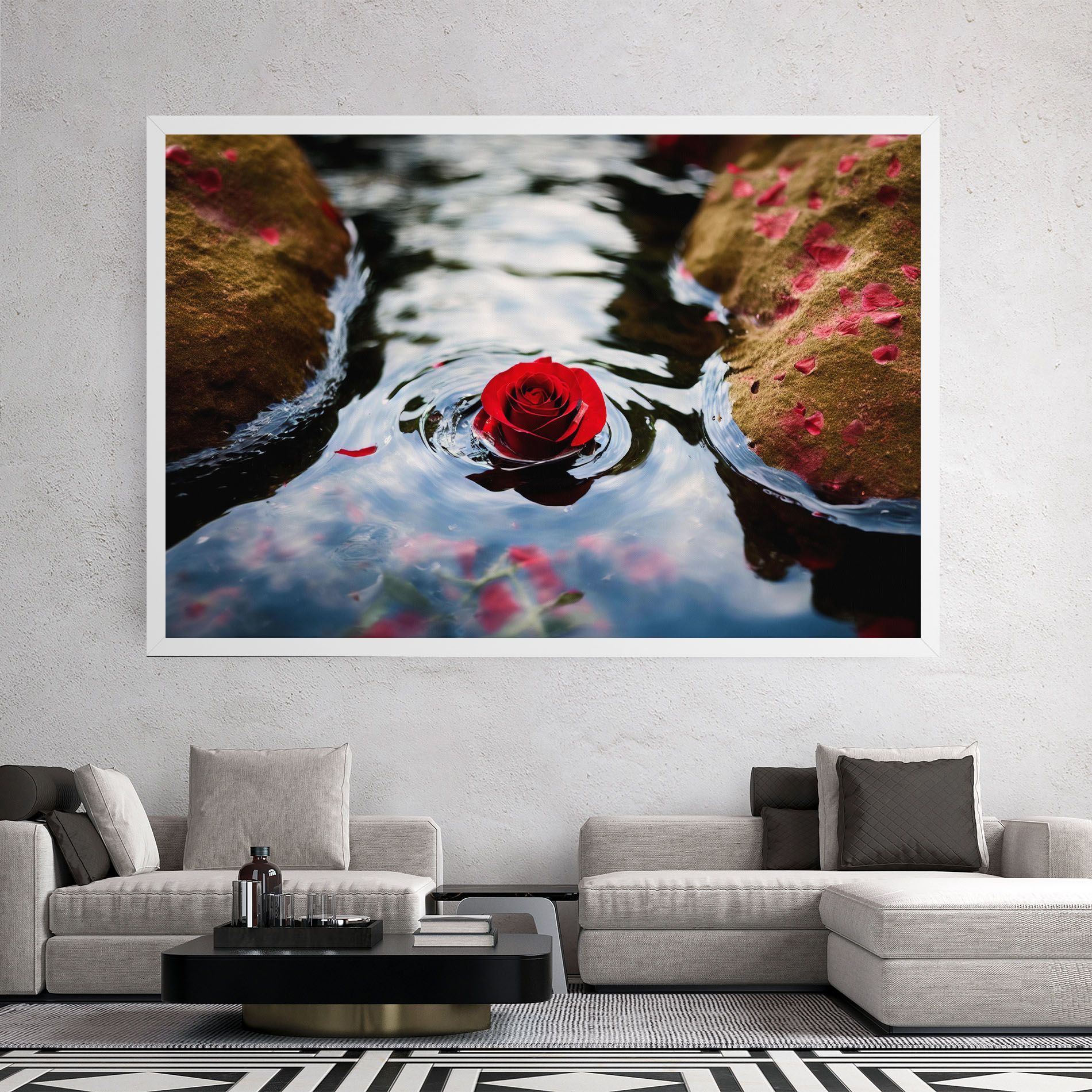 Floating Water Rose mockup 2