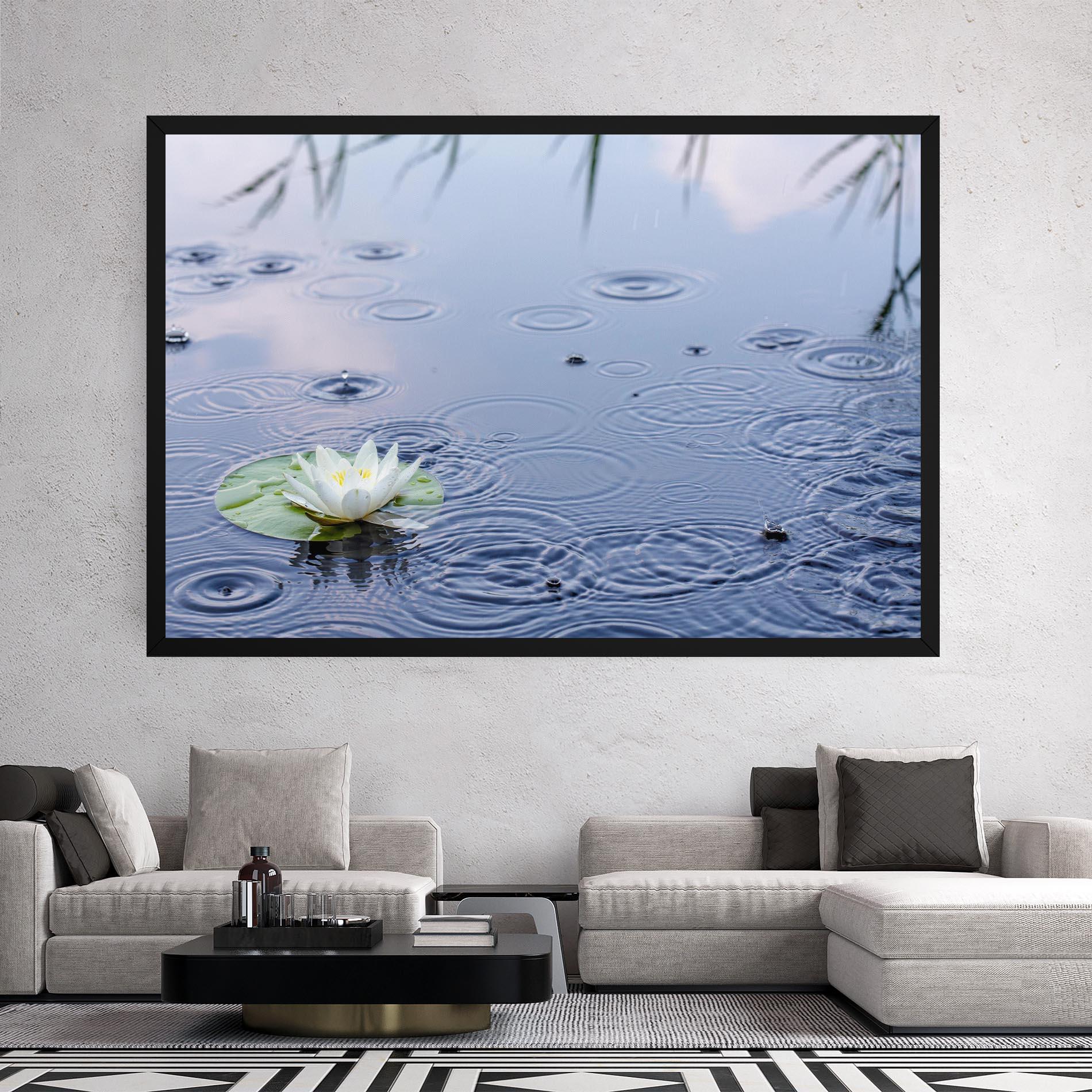 Картина на платно Clear Lake Rain mockup 2