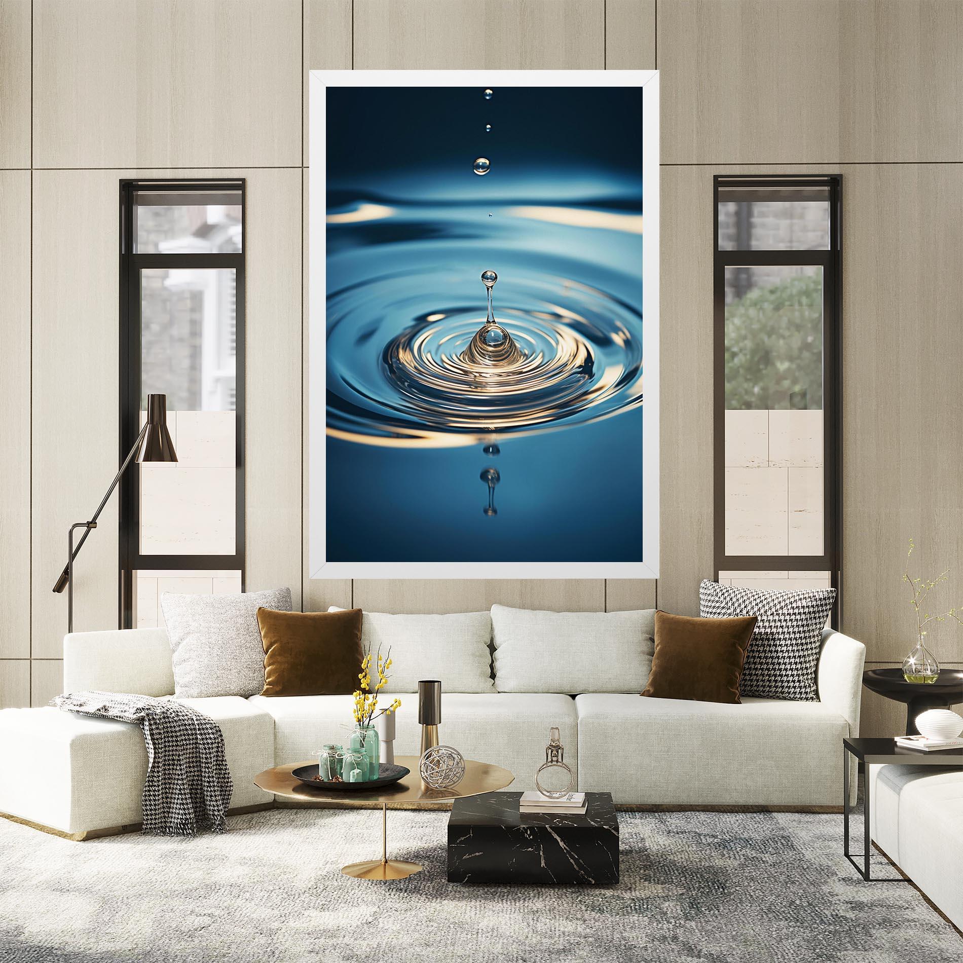 Картина на платно Cream Water Drop mockup 2