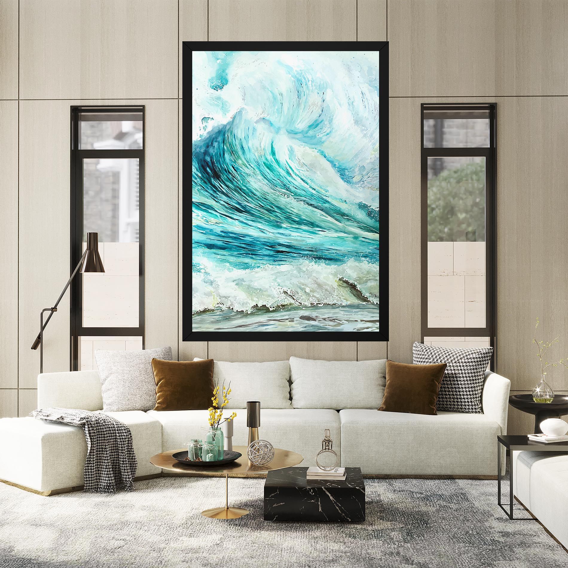 Sea Watercolor mockup 2