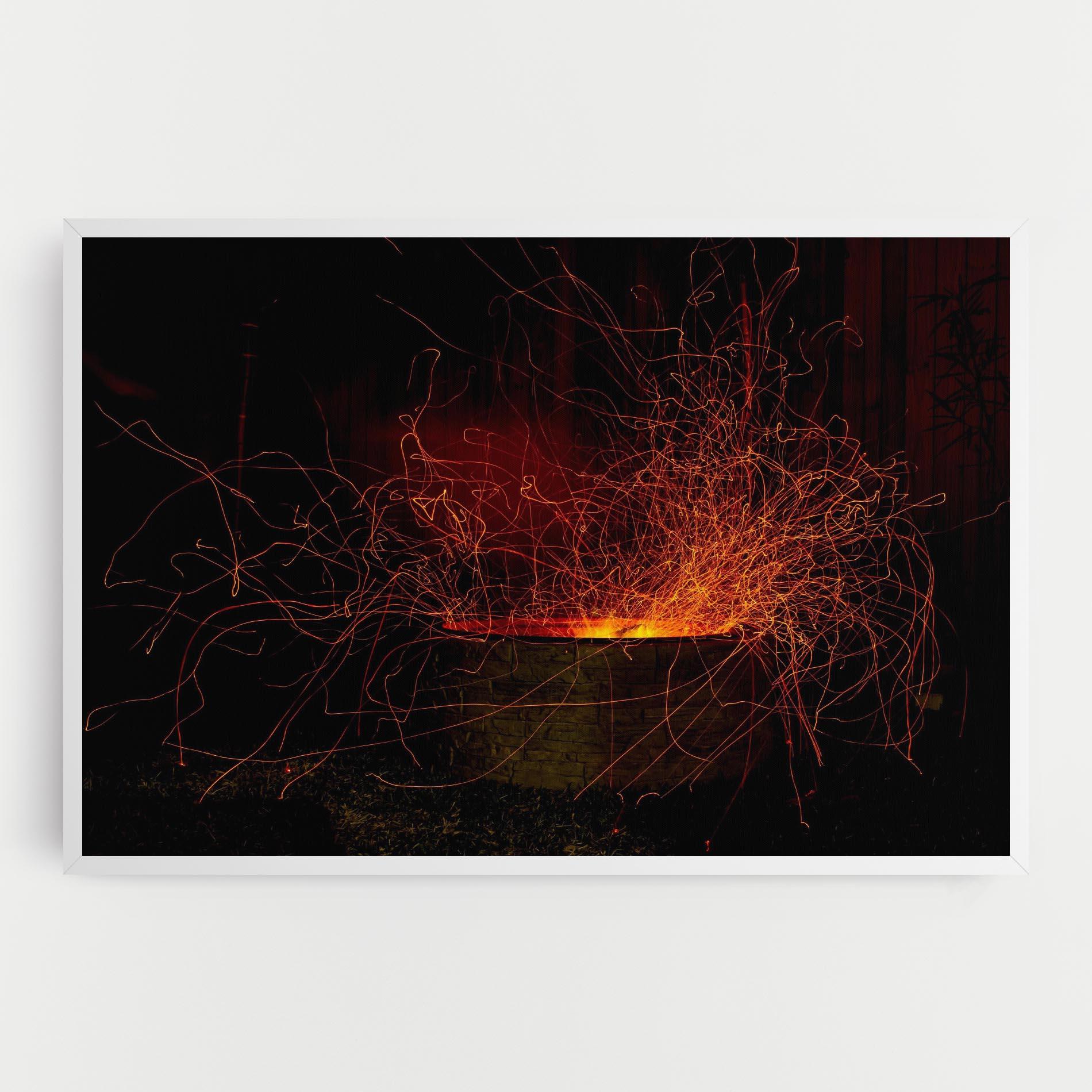 Картина на платно Fire Drawing Effect mockup 0