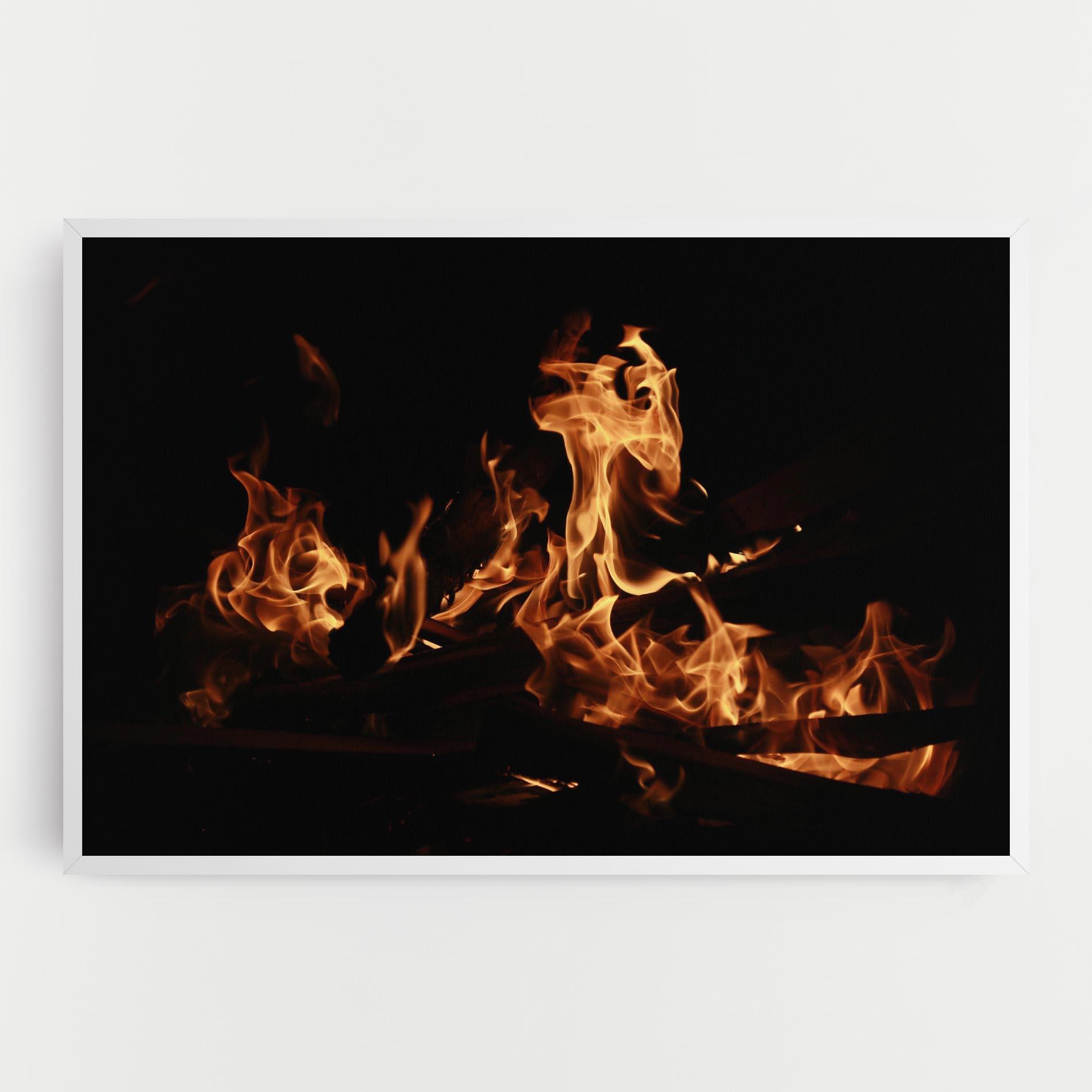 Картина на платно Fire On Black mockup 0
