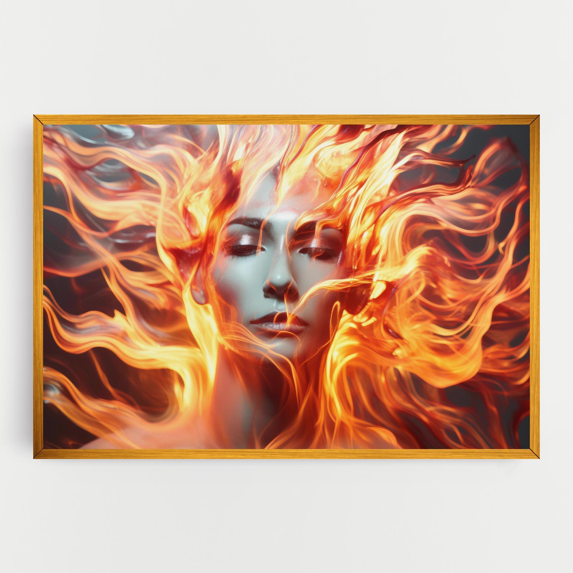 Картина на платно Fire Hair mockup 0