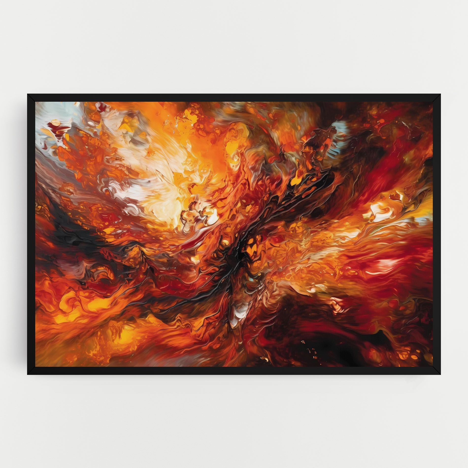 Fiery Red Orange Art mockup 0