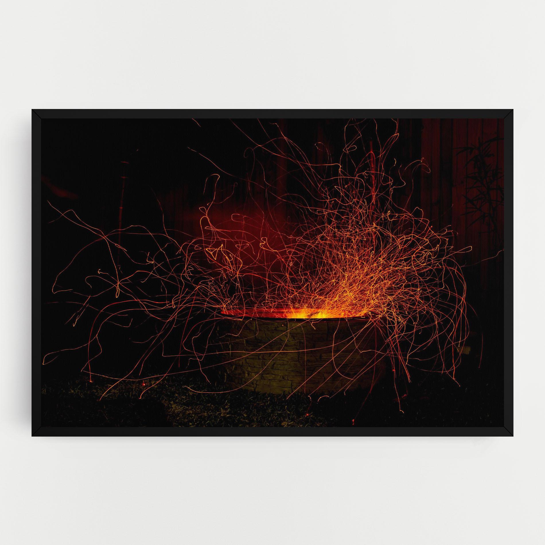 Картина на платно Fire Drawing Effect mockup 0