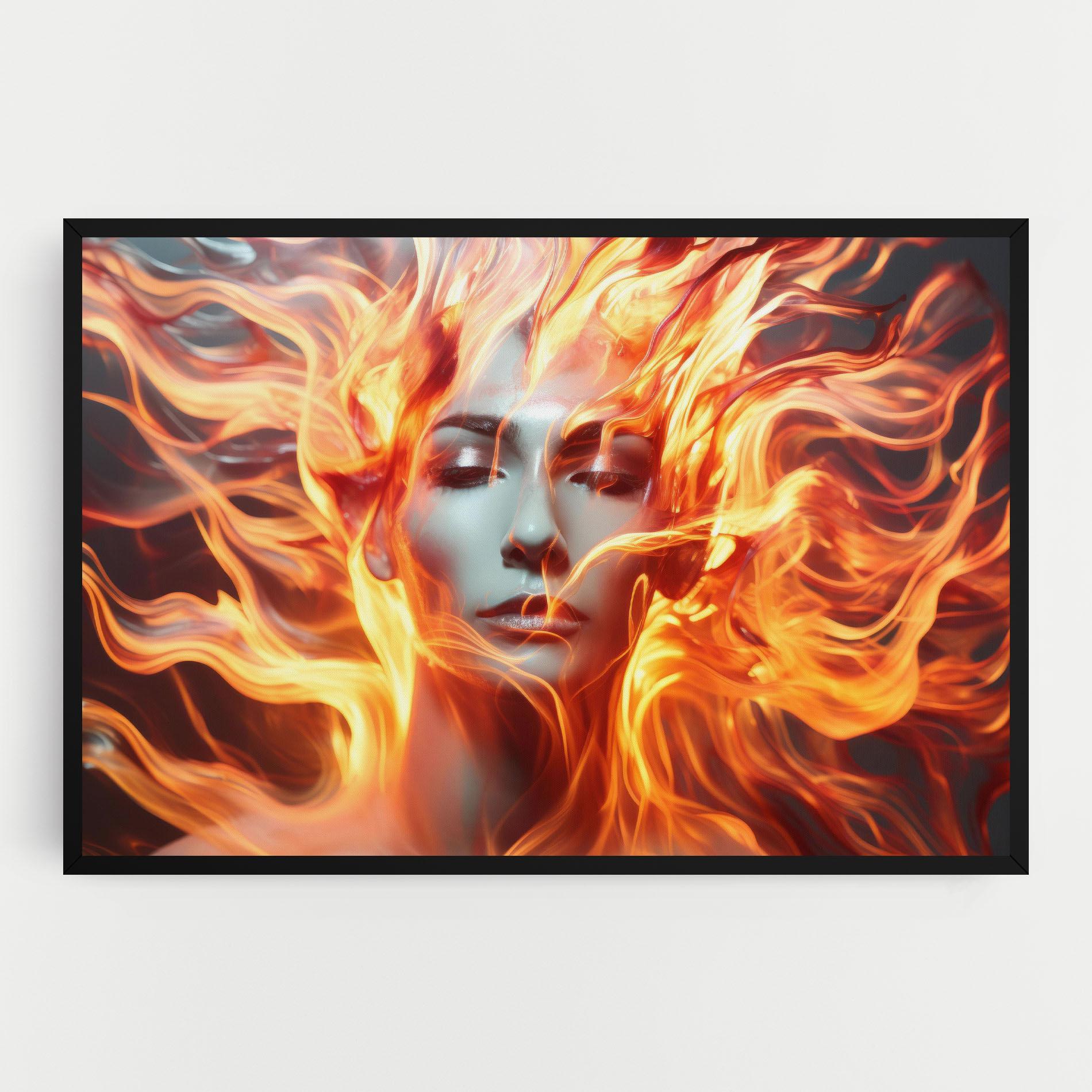 Картина на платно Fire Hair mockup 0