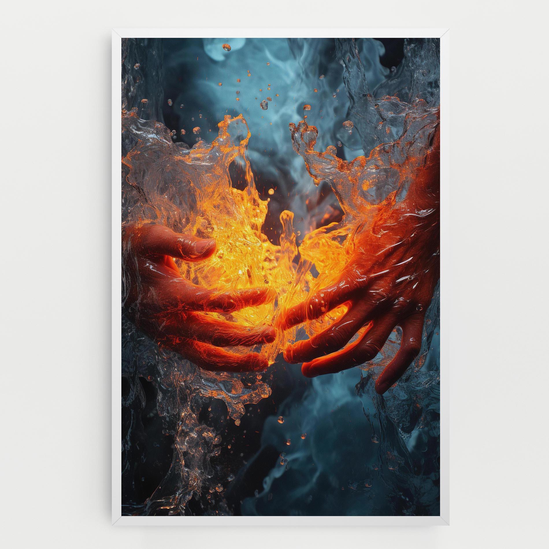 Картина на платно Fire Water mockup 0