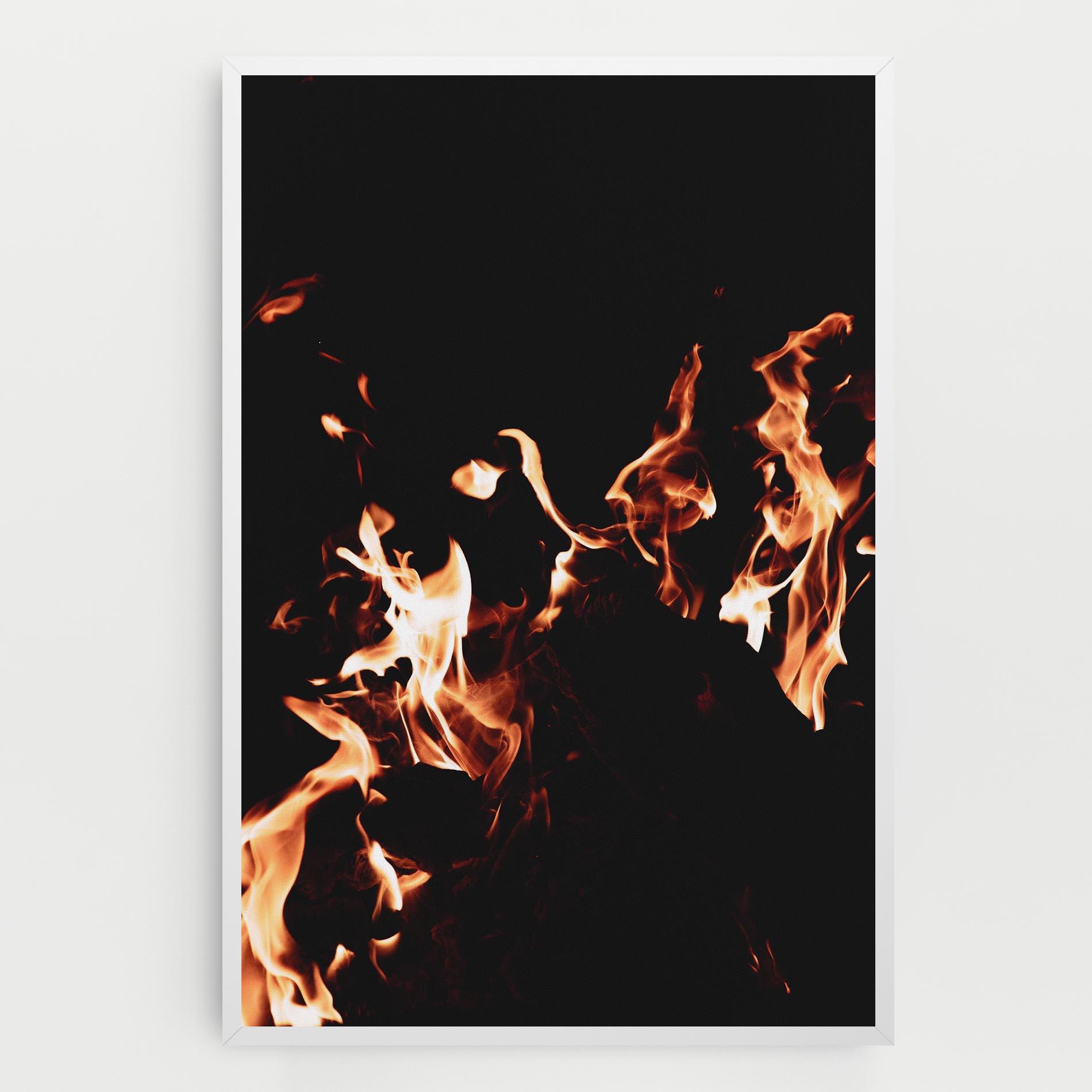 Картина на платно Red Grey Fire mockup 0