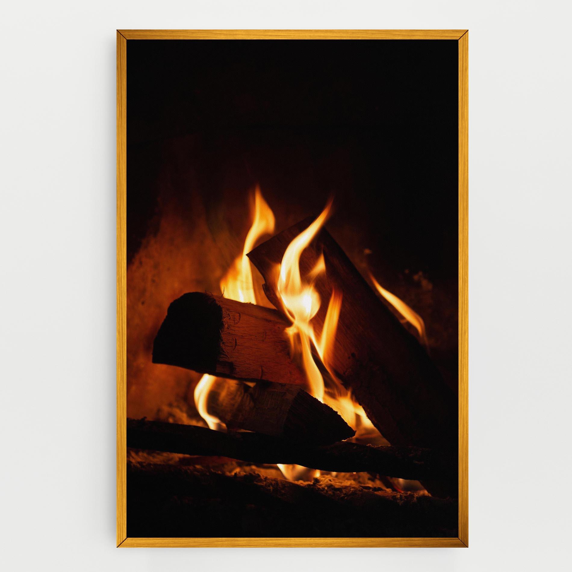 Картина на платно Fire Wood View mockup 0