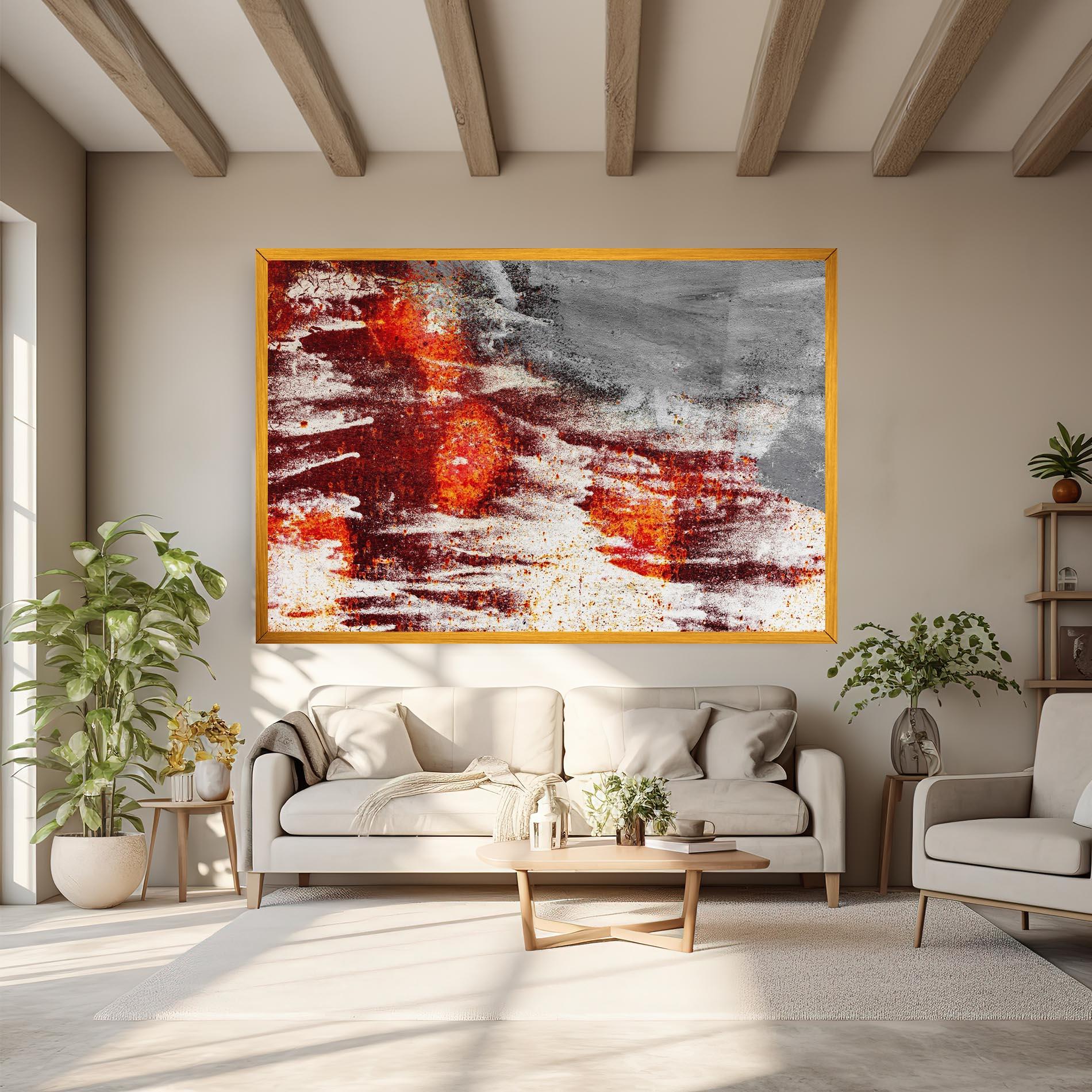 Картина на платно Burning Sign mockup 6