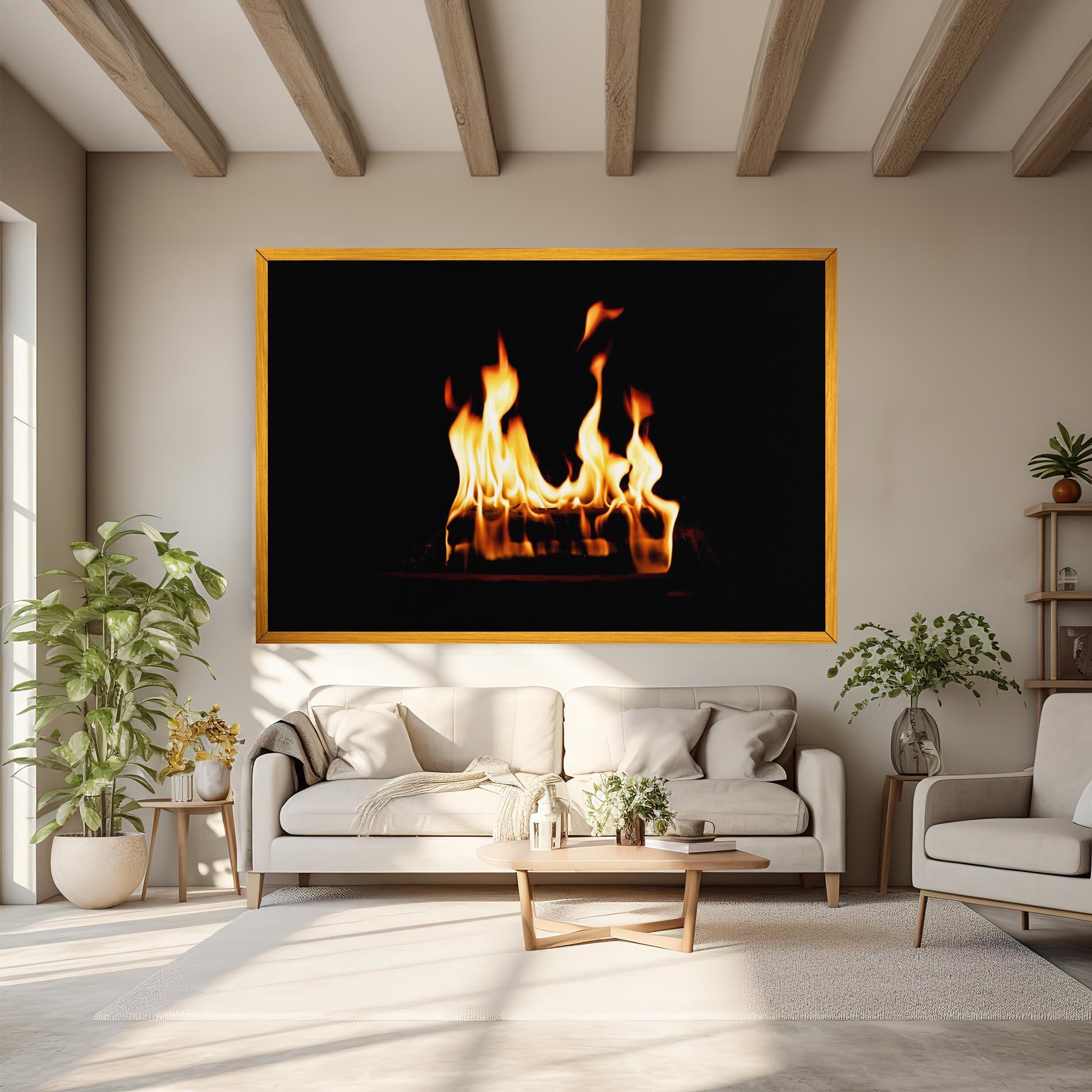 Картина на платно Calm Fire mockup 6