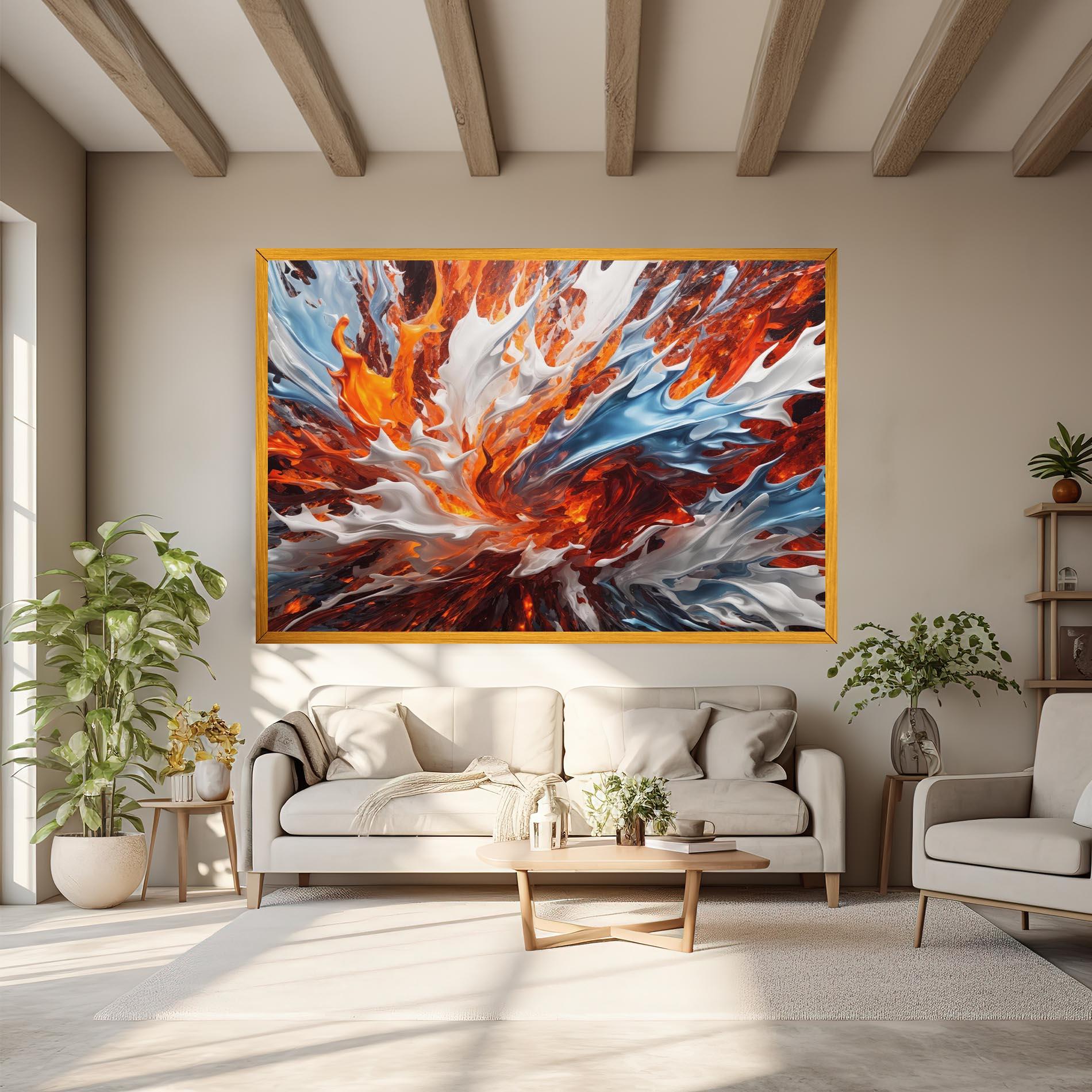 Картина на платно Flame Rase mockup 6