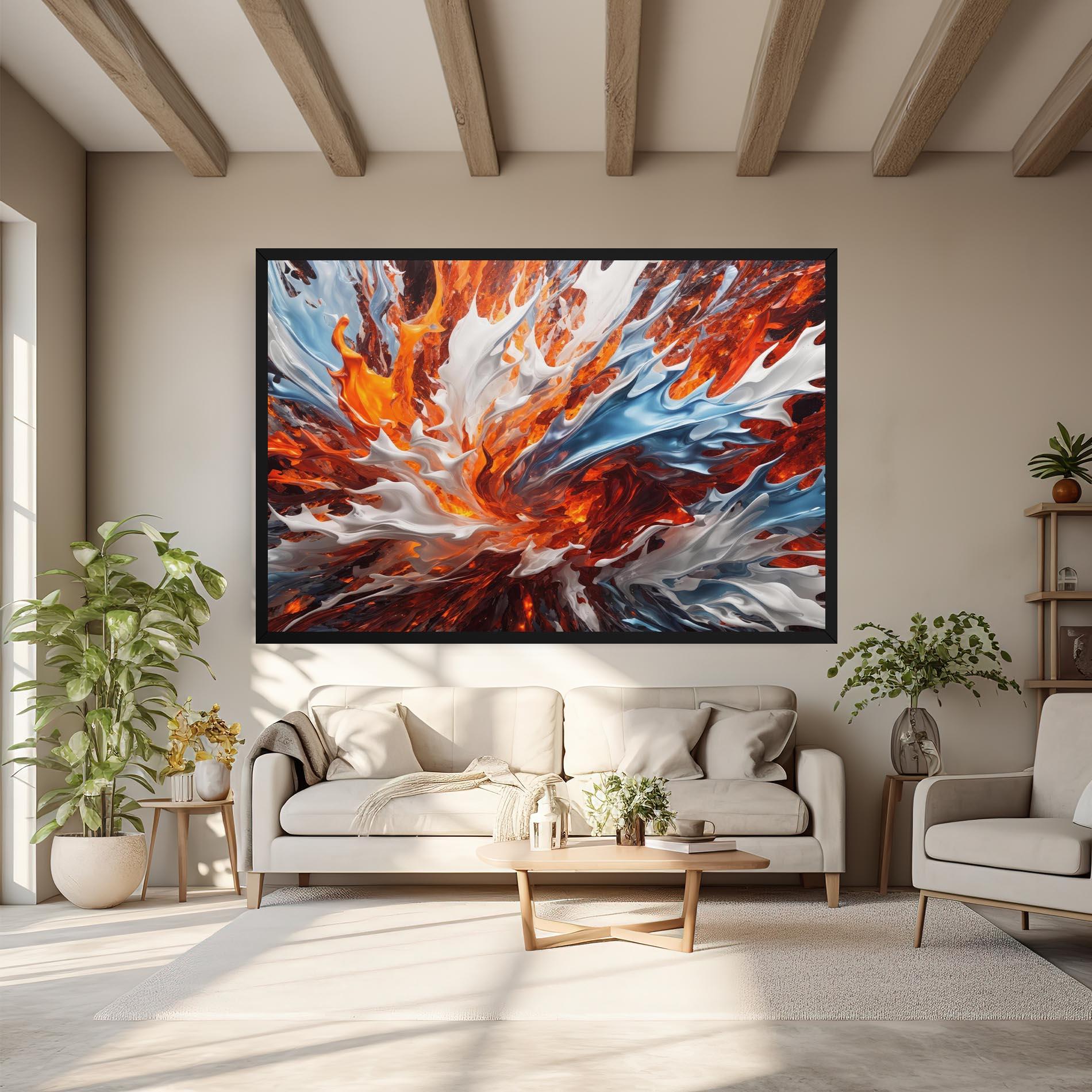 Картина на платно Flame Rase mockup 6