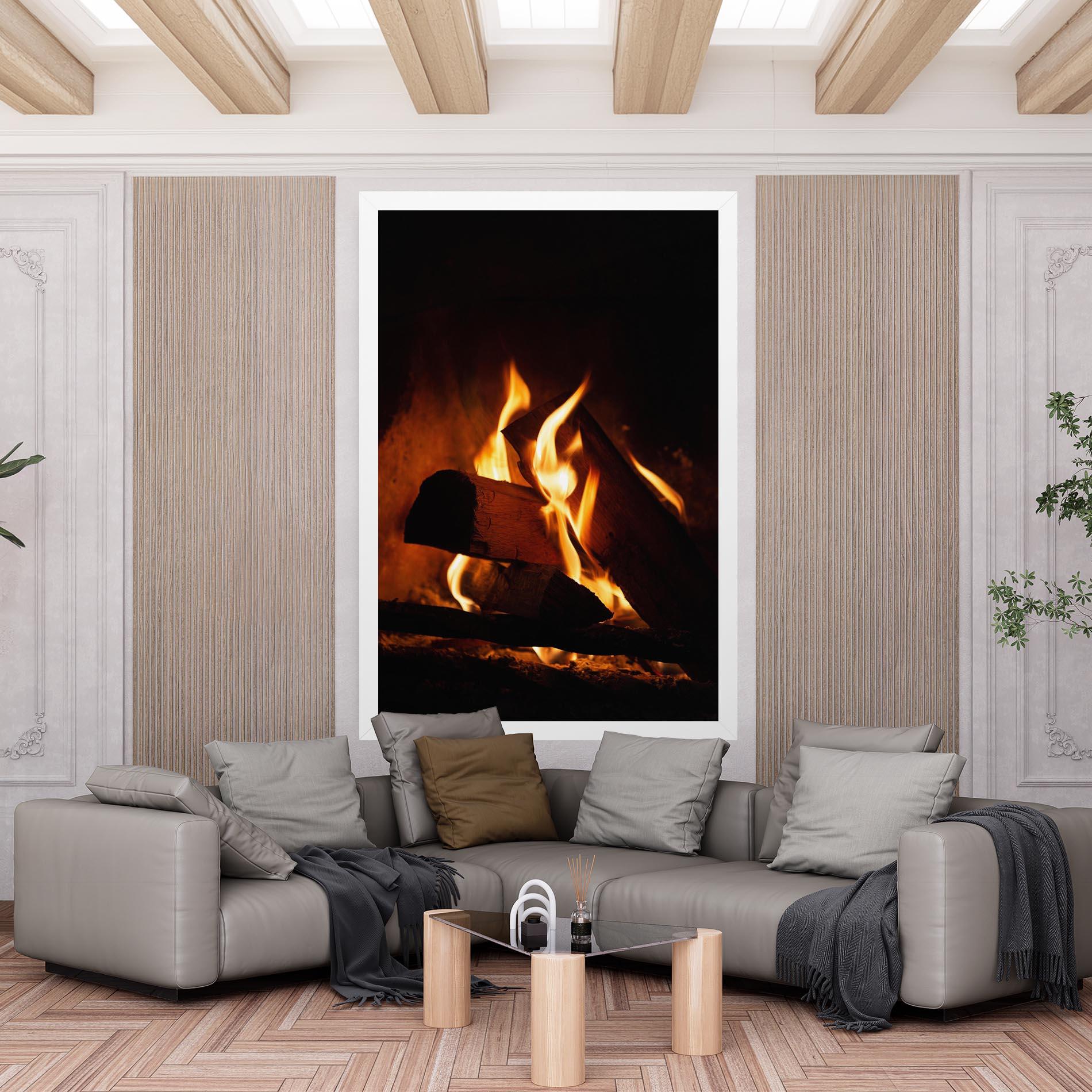 Картина на платно Fire Wood View mockup 6
